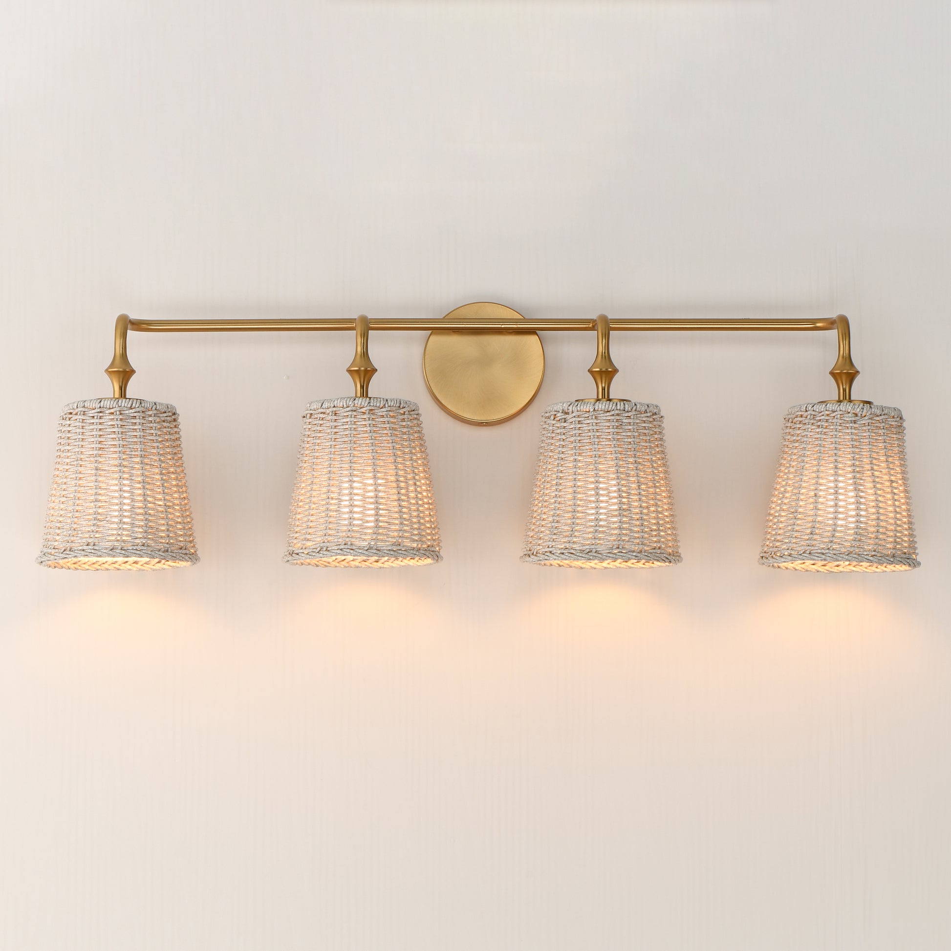 Baja 4-Light Bath Vanity Natural Aged Brass by Maxim Lighting