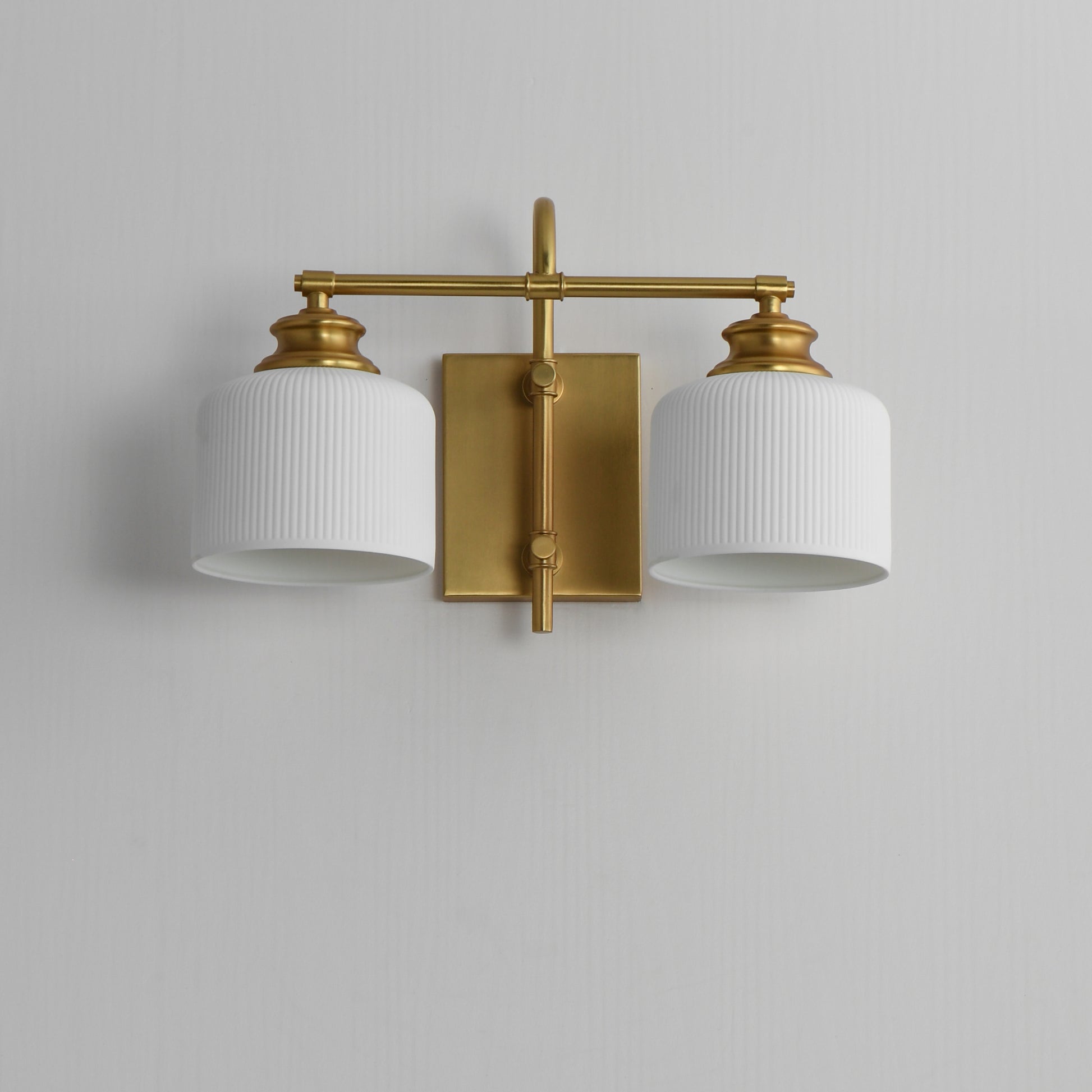 Bisque 2-Light Wall Sconce Natural Aged Brass by Maxim Lighting