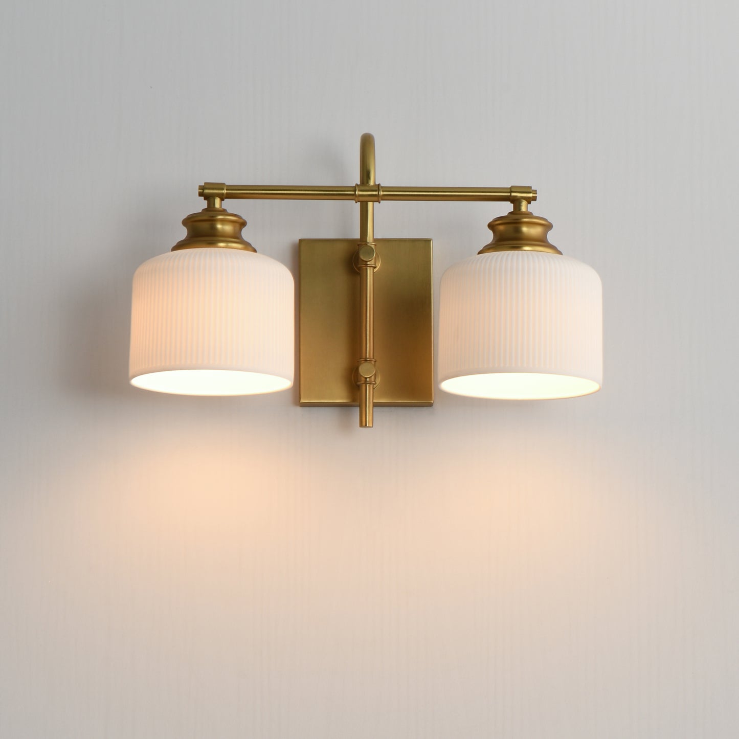 Bisque 2-Light Wall Sconce Natural Aged Brass by Maxim Lighting