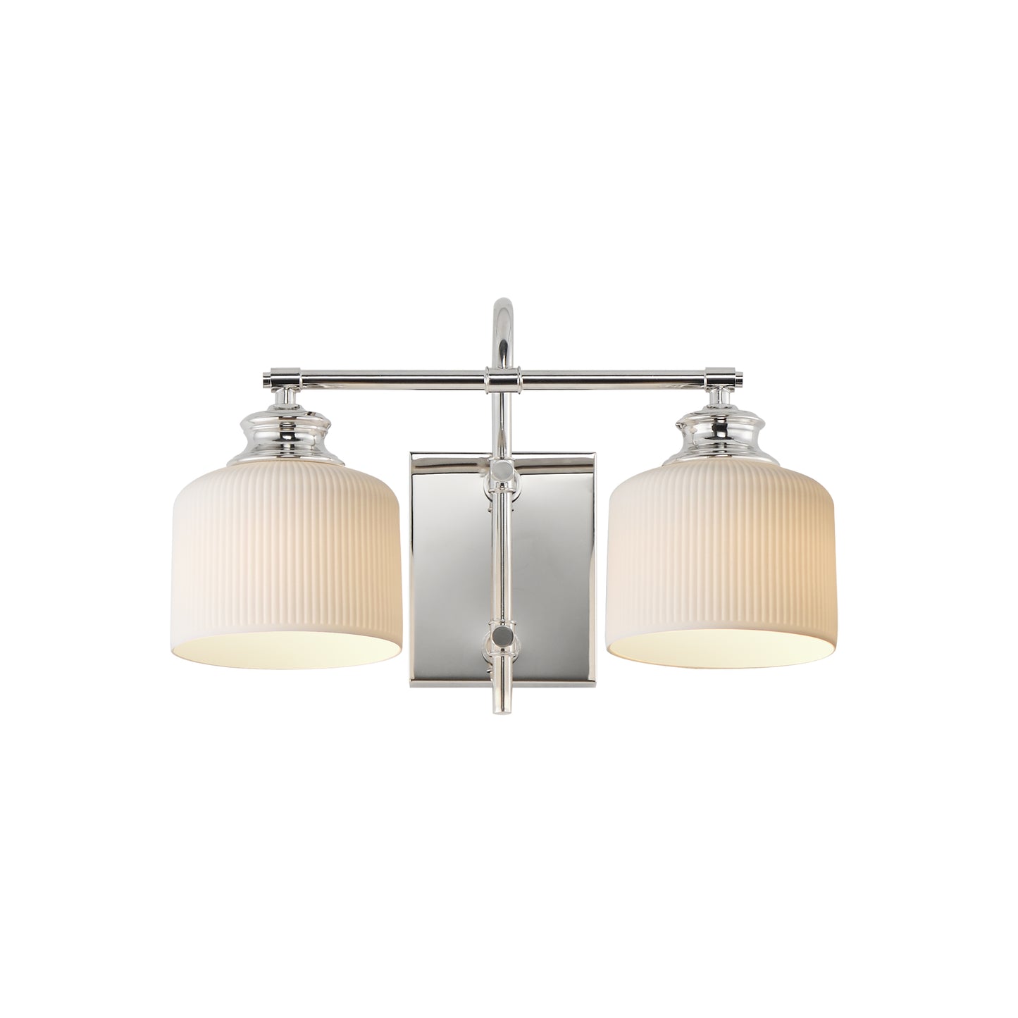 Bisque 2-Light Wall Sconce Polished Nickel by Maxim Lighting