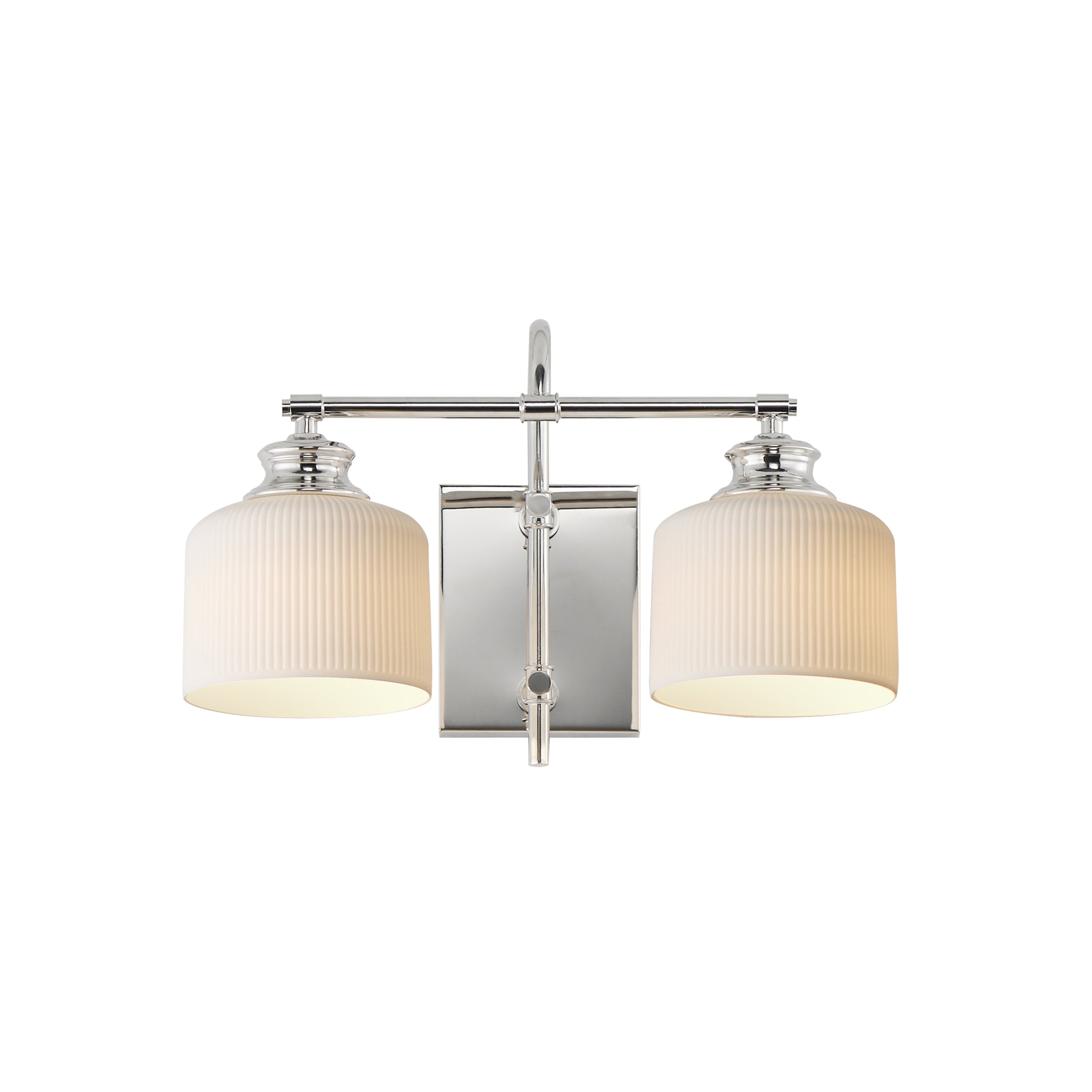 Bisque 2-Light Wall Sconce Polished Nickel by Maxim Lighting