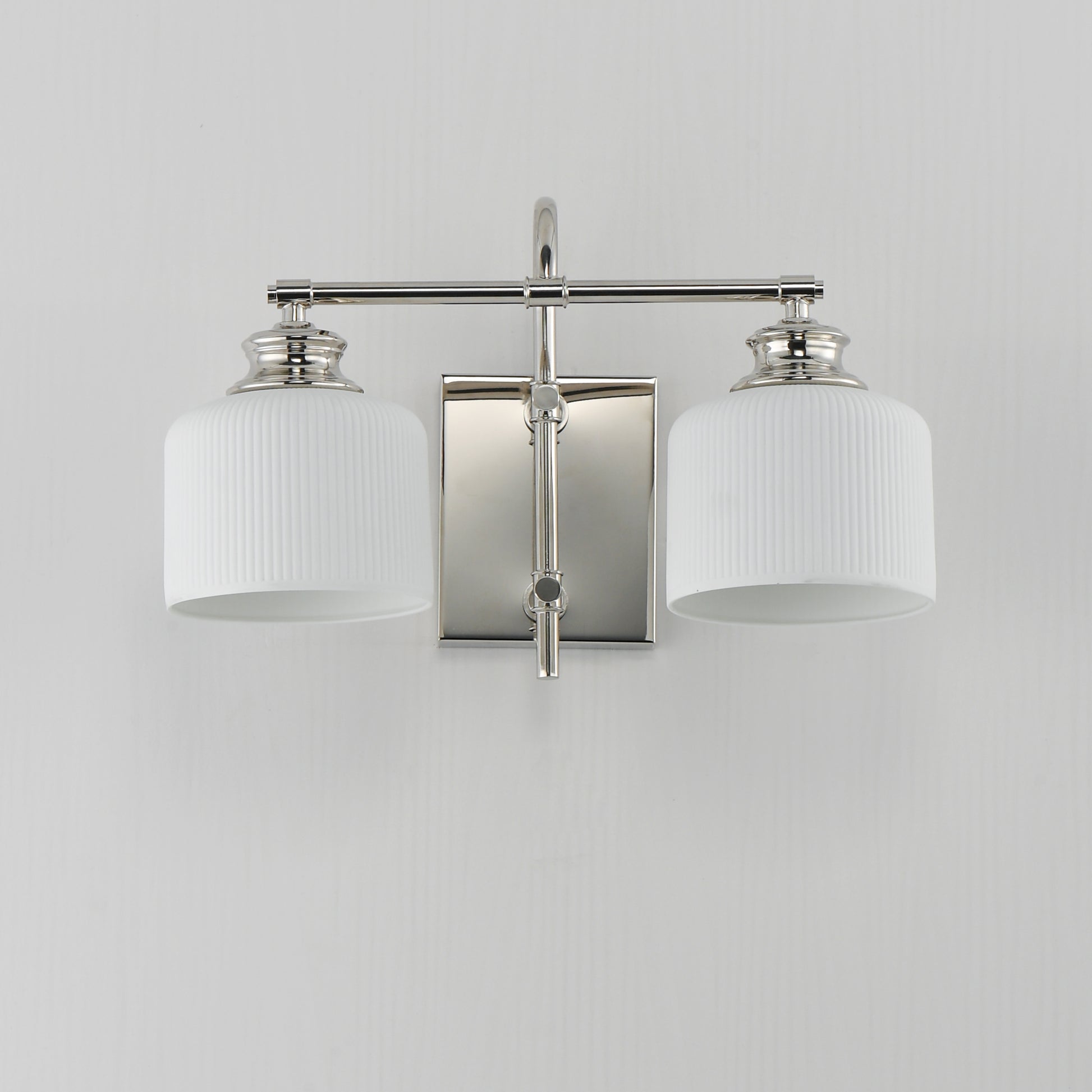 Bisque 2-Light Wall Sconce Polished Nickel by Maxim Lighting