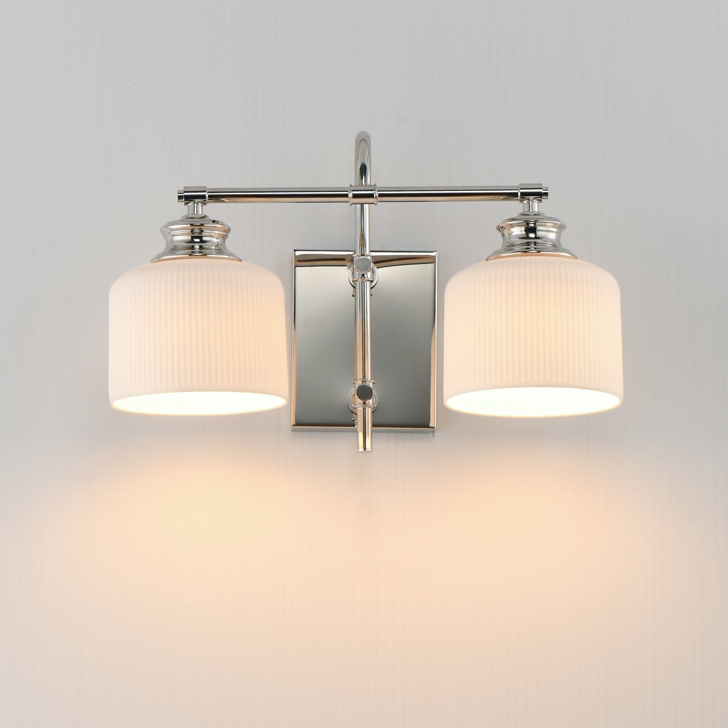 Bisque 2-Light Wall Sconce Polished Nickel by Maxim Lighting