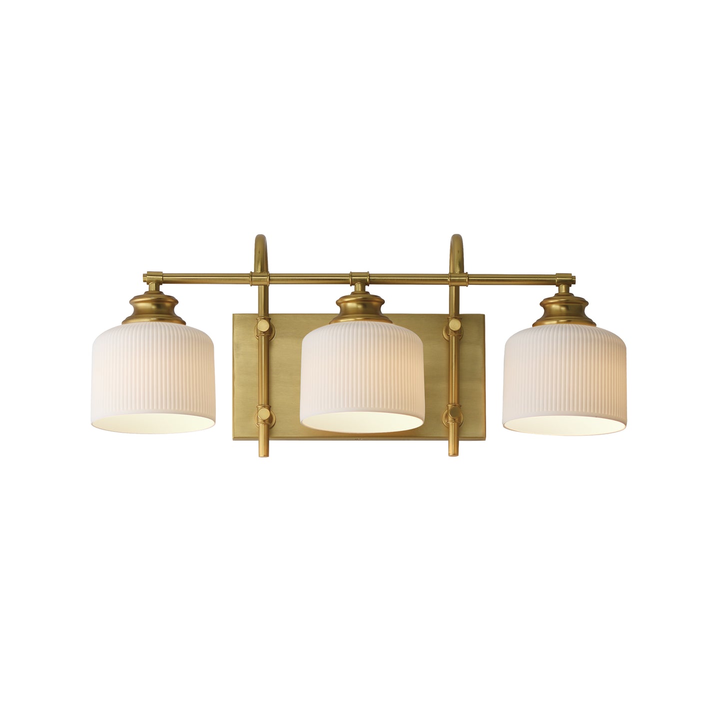 Bisque 3-Light Bath Vanity Natural Aged Brass by Maxim Lighting