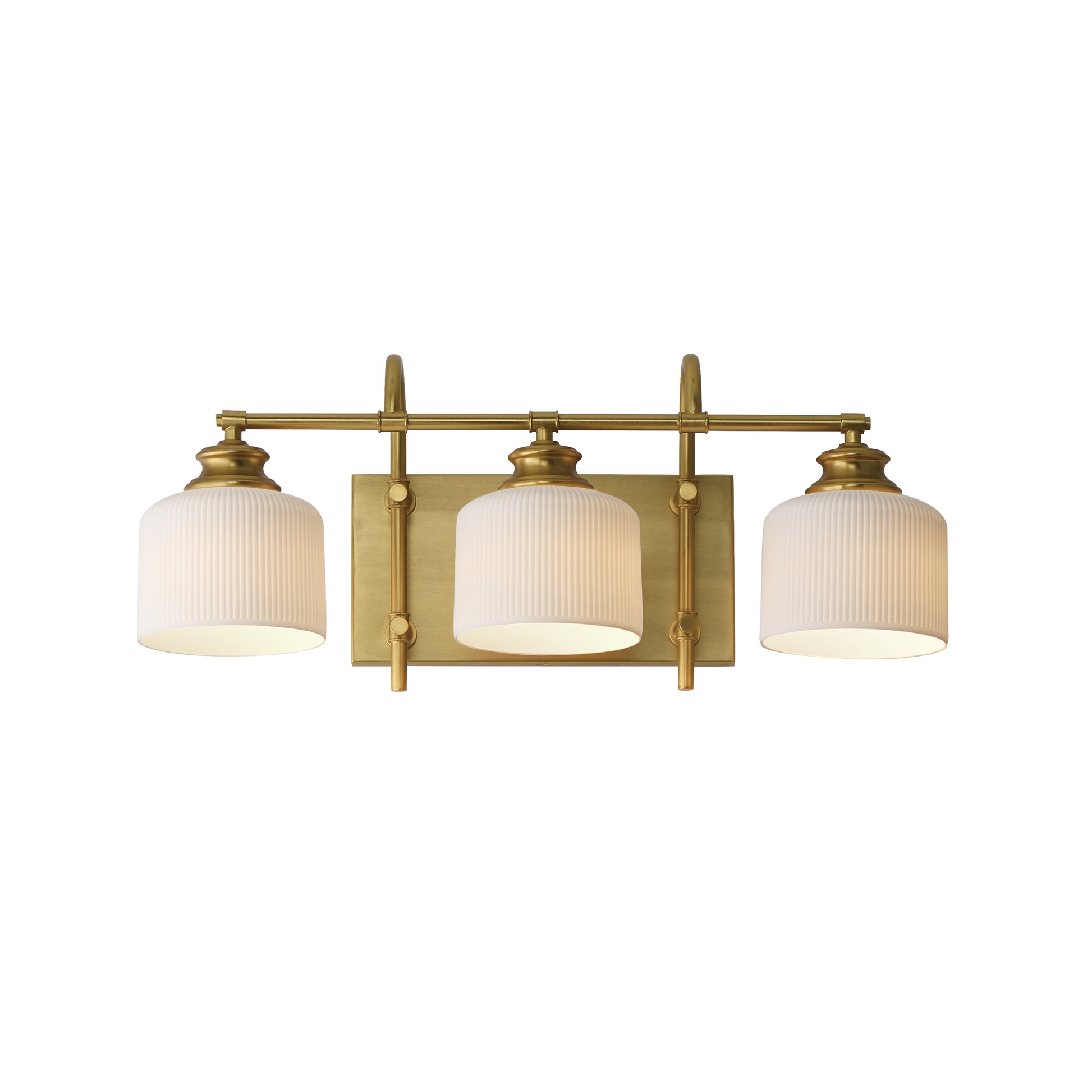 Bisque 3-Light Bath Vanity Natural Aged Brass by Maxim Lighting