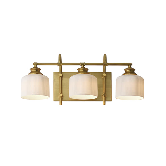 Bisque 3-Light Bath Vanity Natural Aged Brass by Maxim Lighting