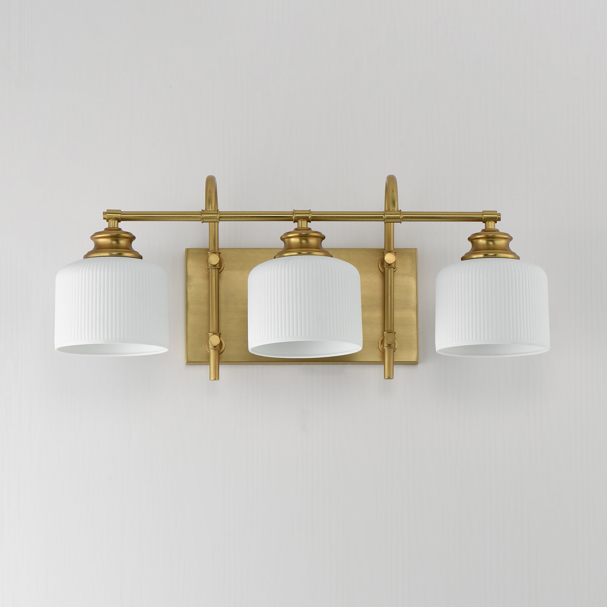 Bisque 3-Light Bath Vanity Natural Aged Brass by Maxim Lighting