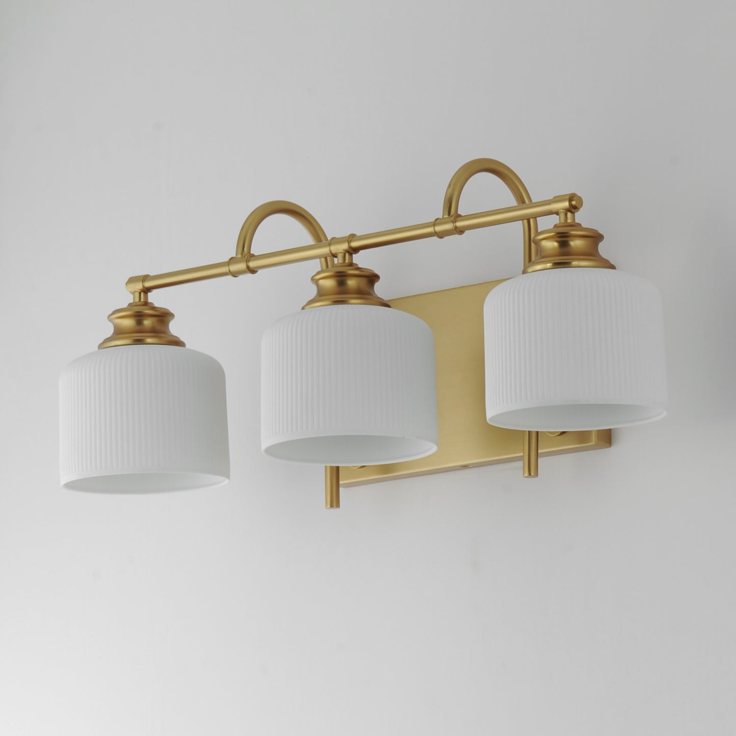Bisque 3-Light Bath Vanity Natural Aged Brass by Maxim Lighting