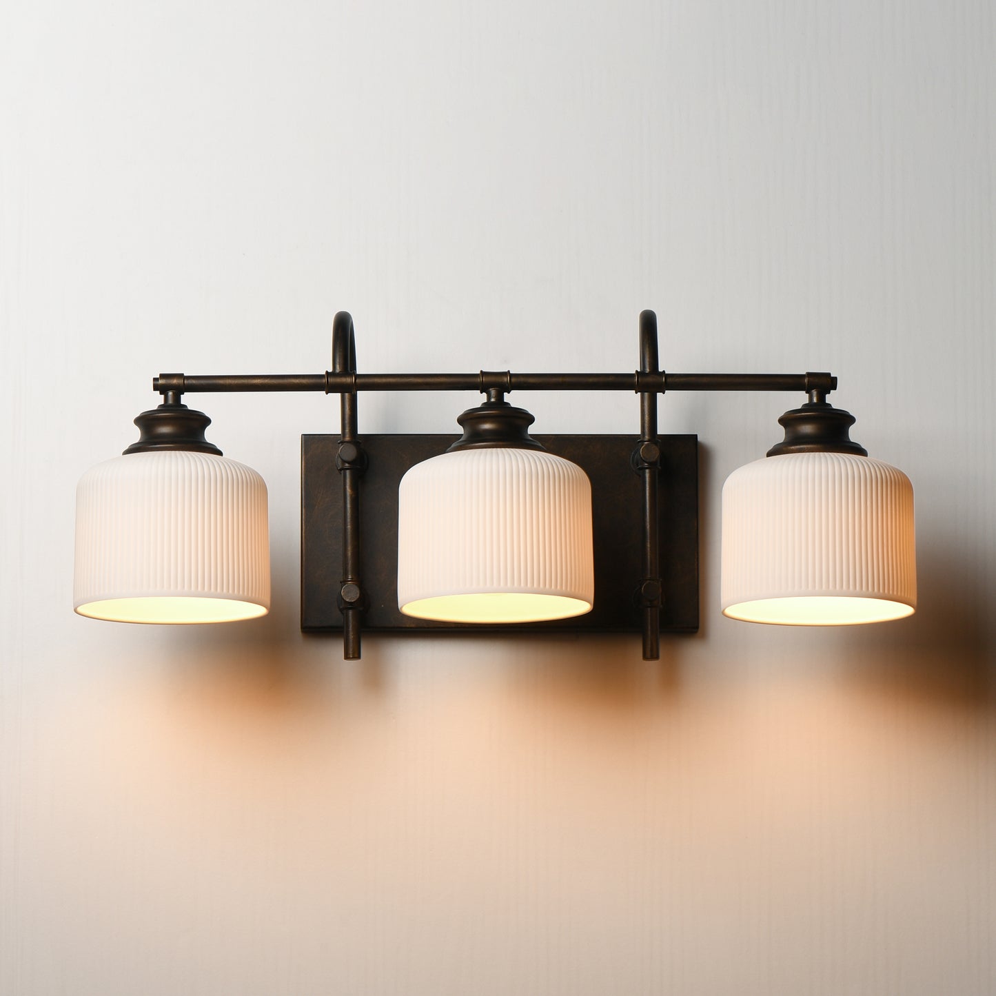 Bisque 3-Light Bath Vanity Oil Rubbed Bronze by Maxim Lighting