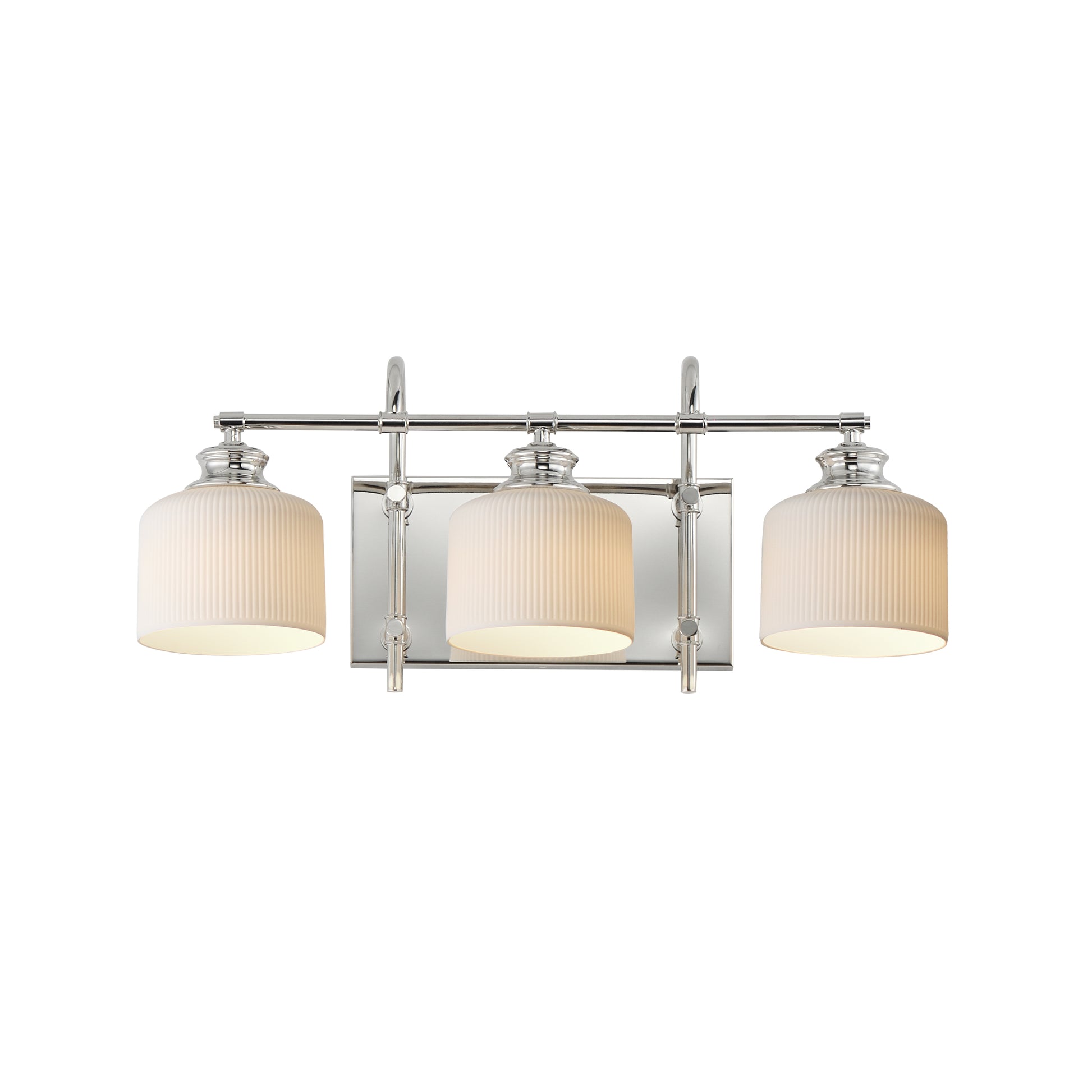 Bisque 3-Light Bath Vanity Polished Nickel by Maxim Lighting
