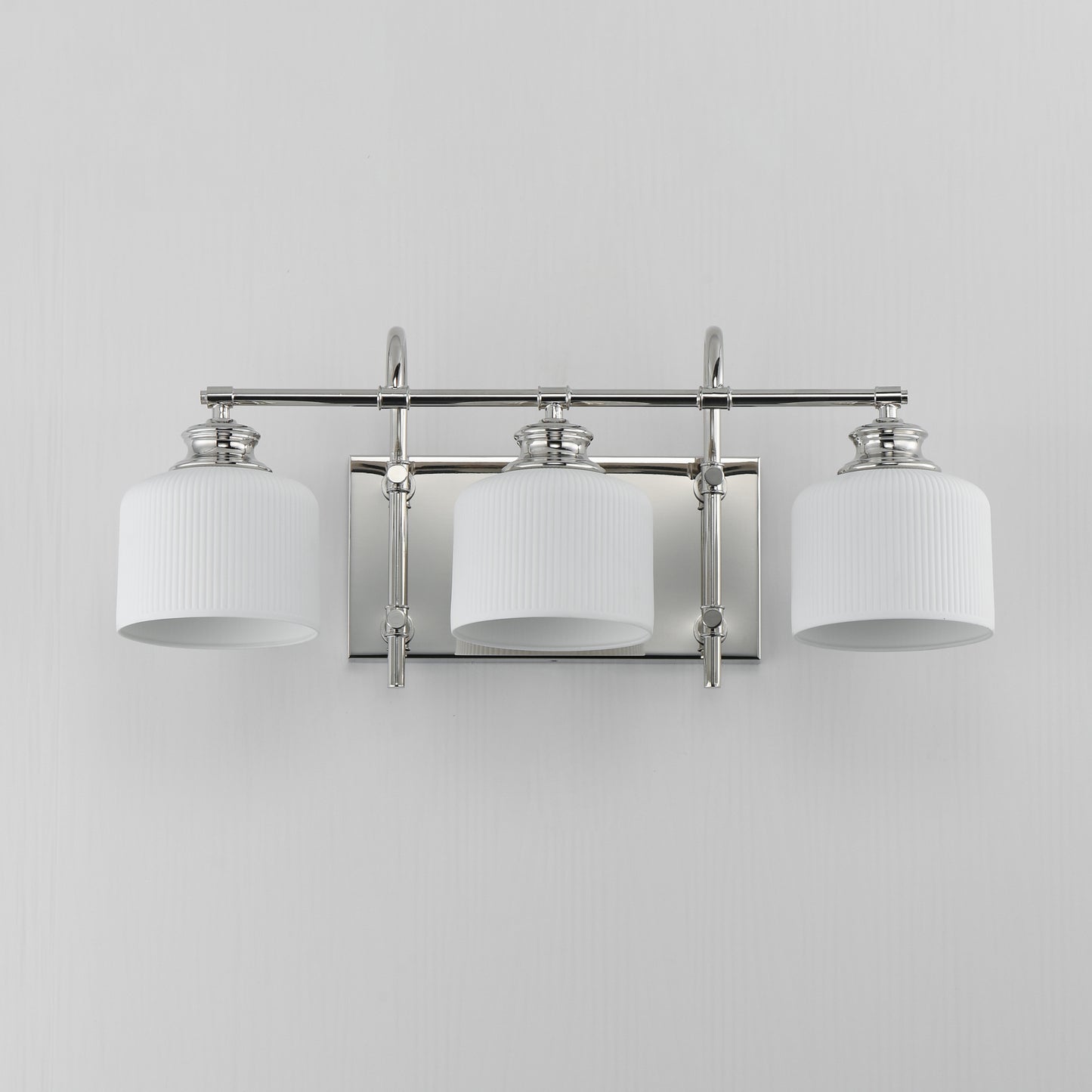 Bisque 3-Light Bath Vanity Polished Nickel by Maxim Lighting