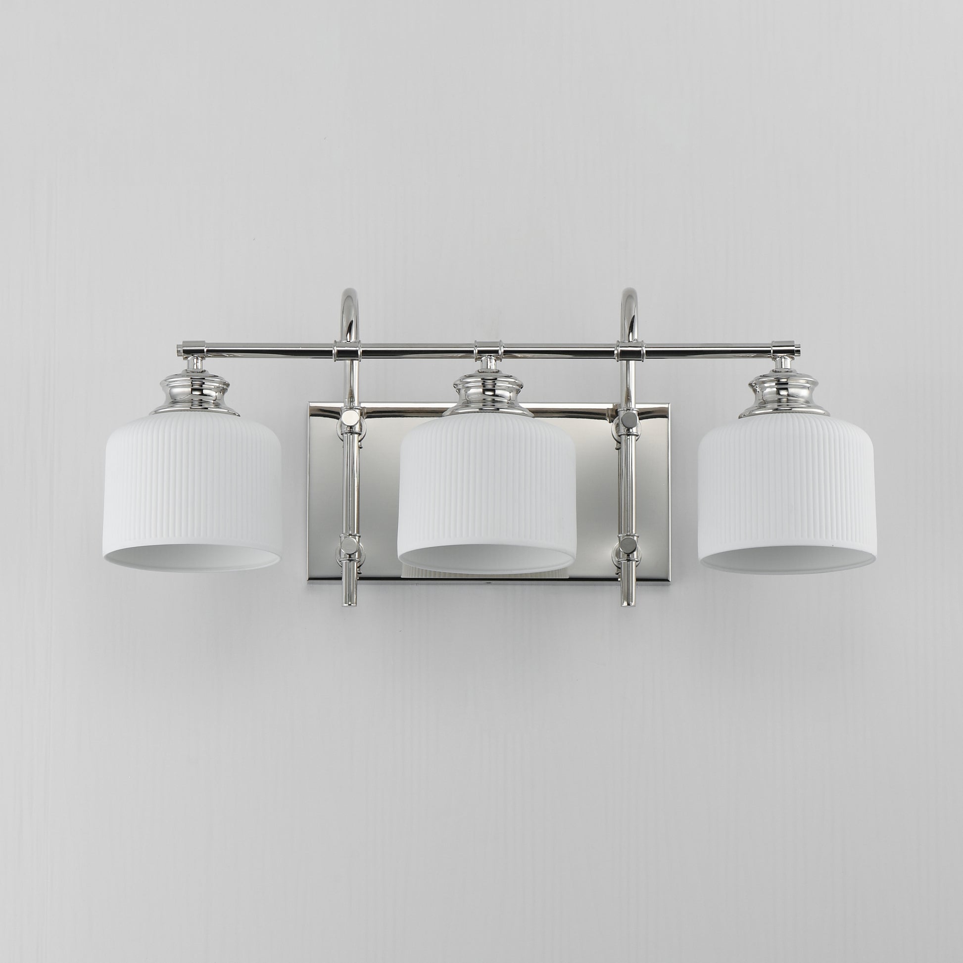 Bisque 3-Light Bath Vanity Polished Nickel by Maxim Lighting