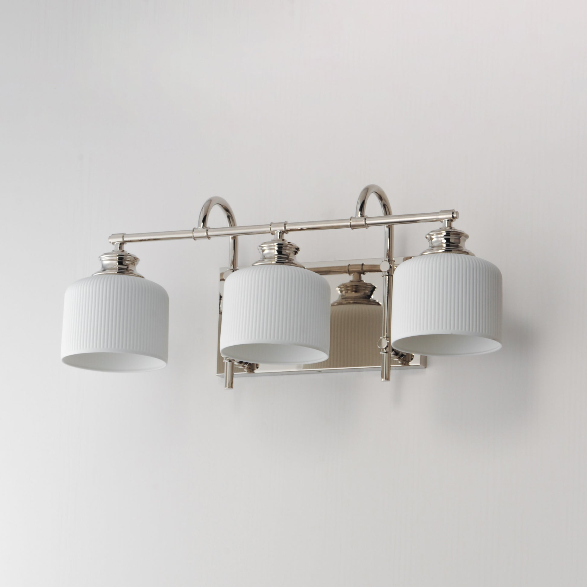 Bisque 3-Light Bath Vanity Polished Nickel by Maxim Lighting