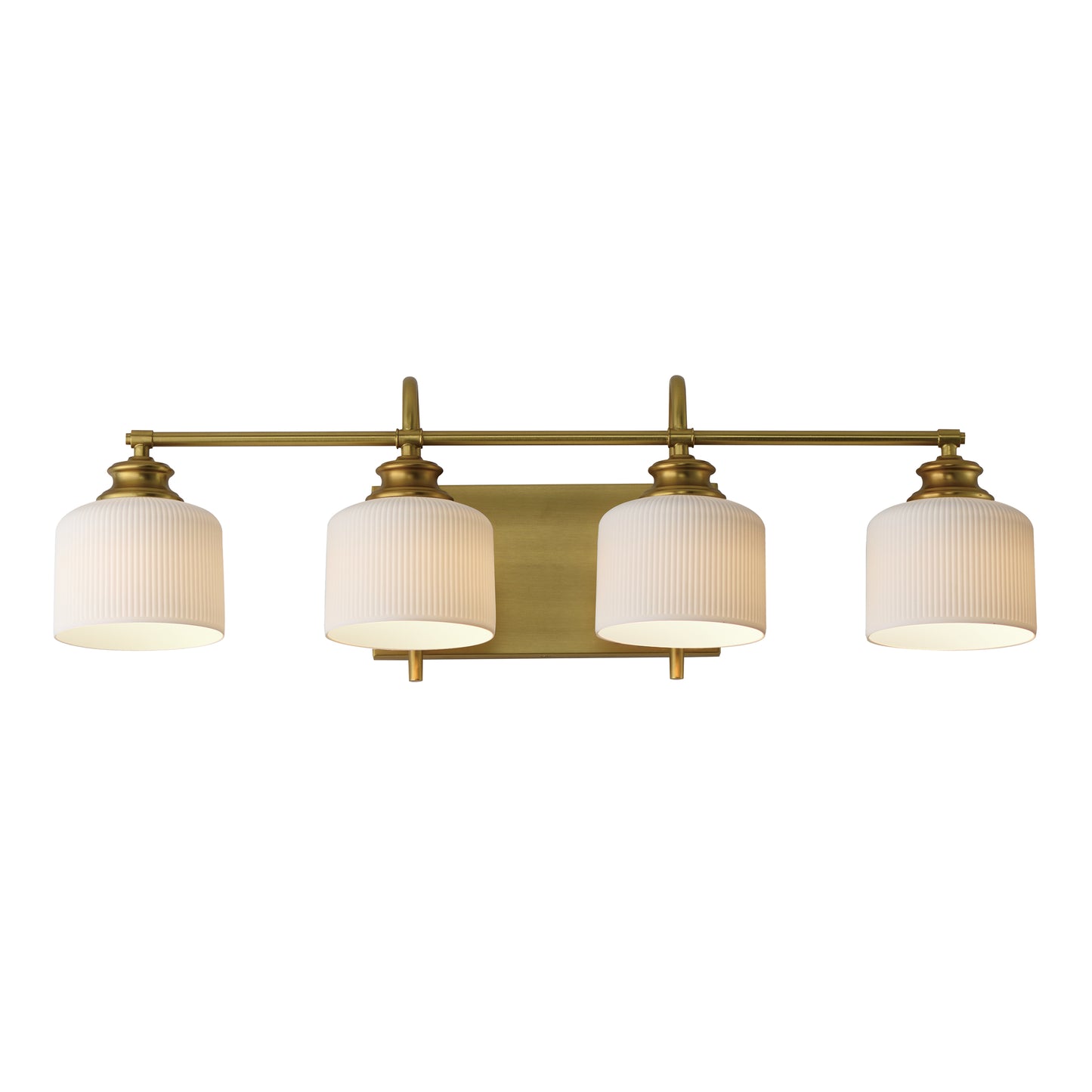 Bisque 4-Light Bath Vanity Natural Aged Brass by Maxim Lighting