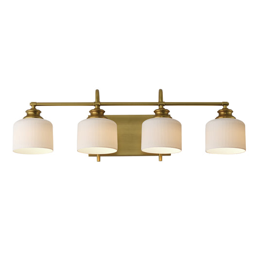 Bisque 4-Light Bath Vanity Natural Aged Brass by Maxim Lighting
