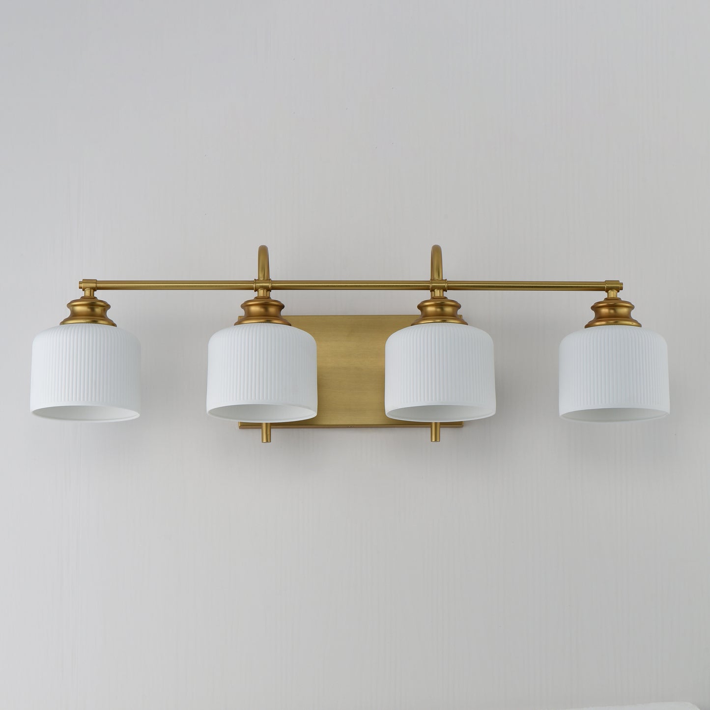 Bisque 4-Light Bath Vanity Natural Aged Brass by Maxim Lighting