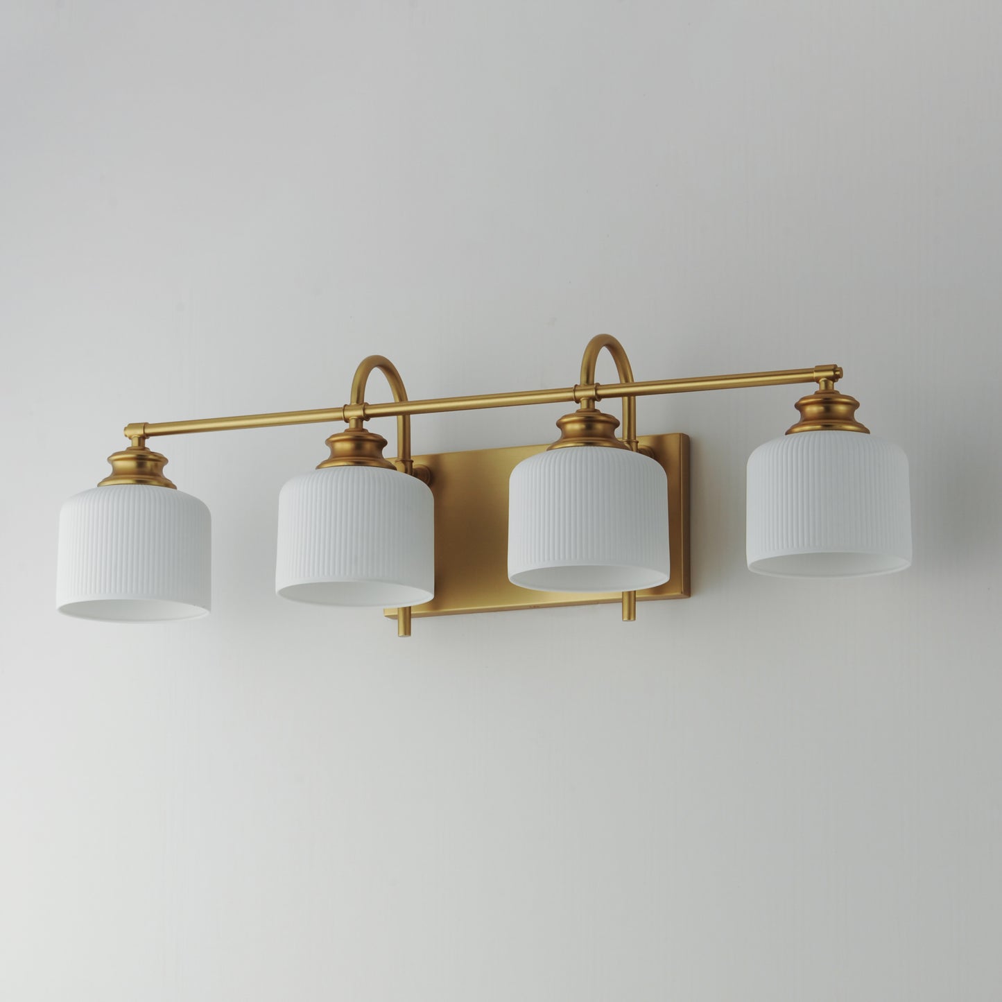 Bisque 4-Light Bath Vanity Natural Aged Brass by Maxim Lighting