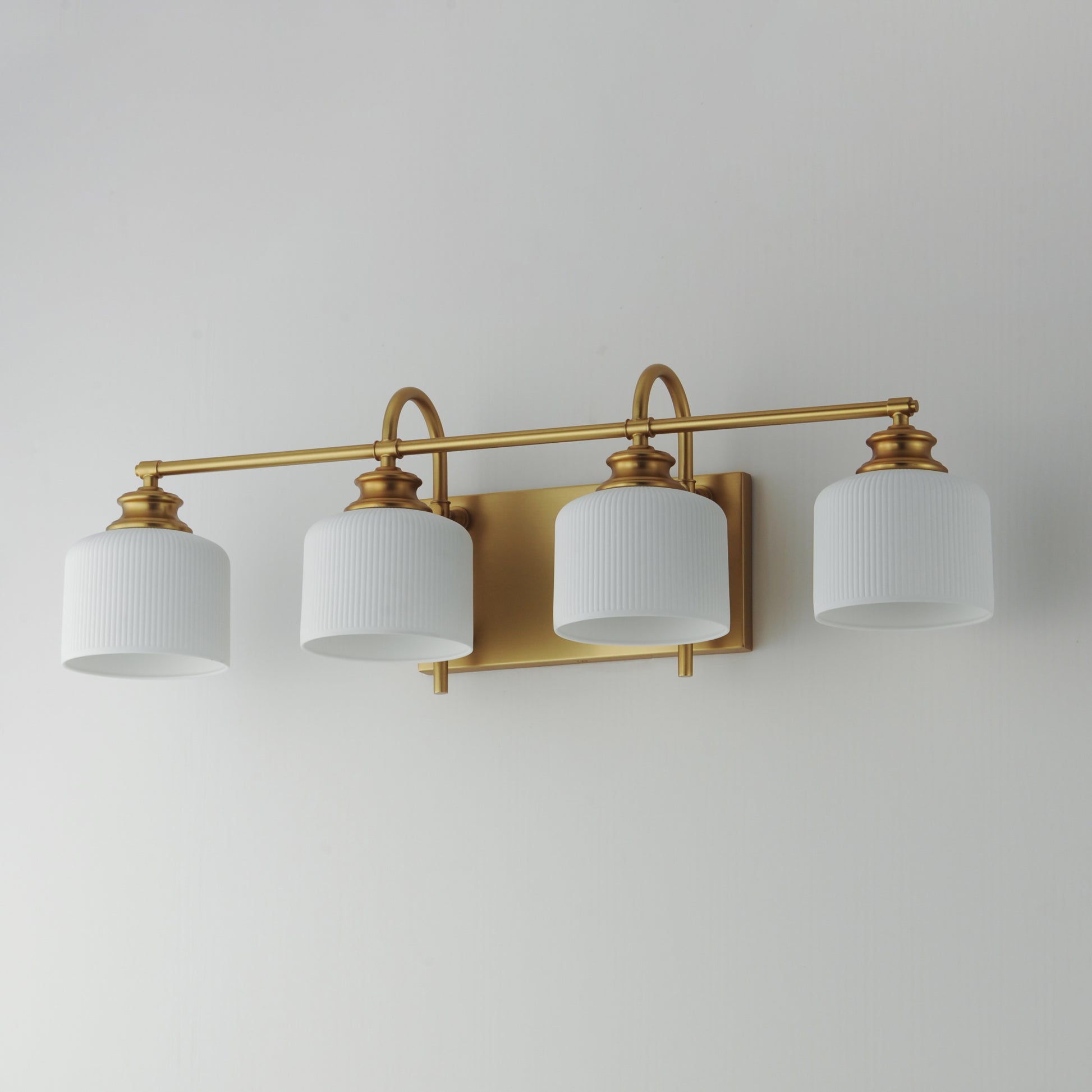 Bisque 4-Light Bath Vanity Natural Aged Brass by Maxim Lighting