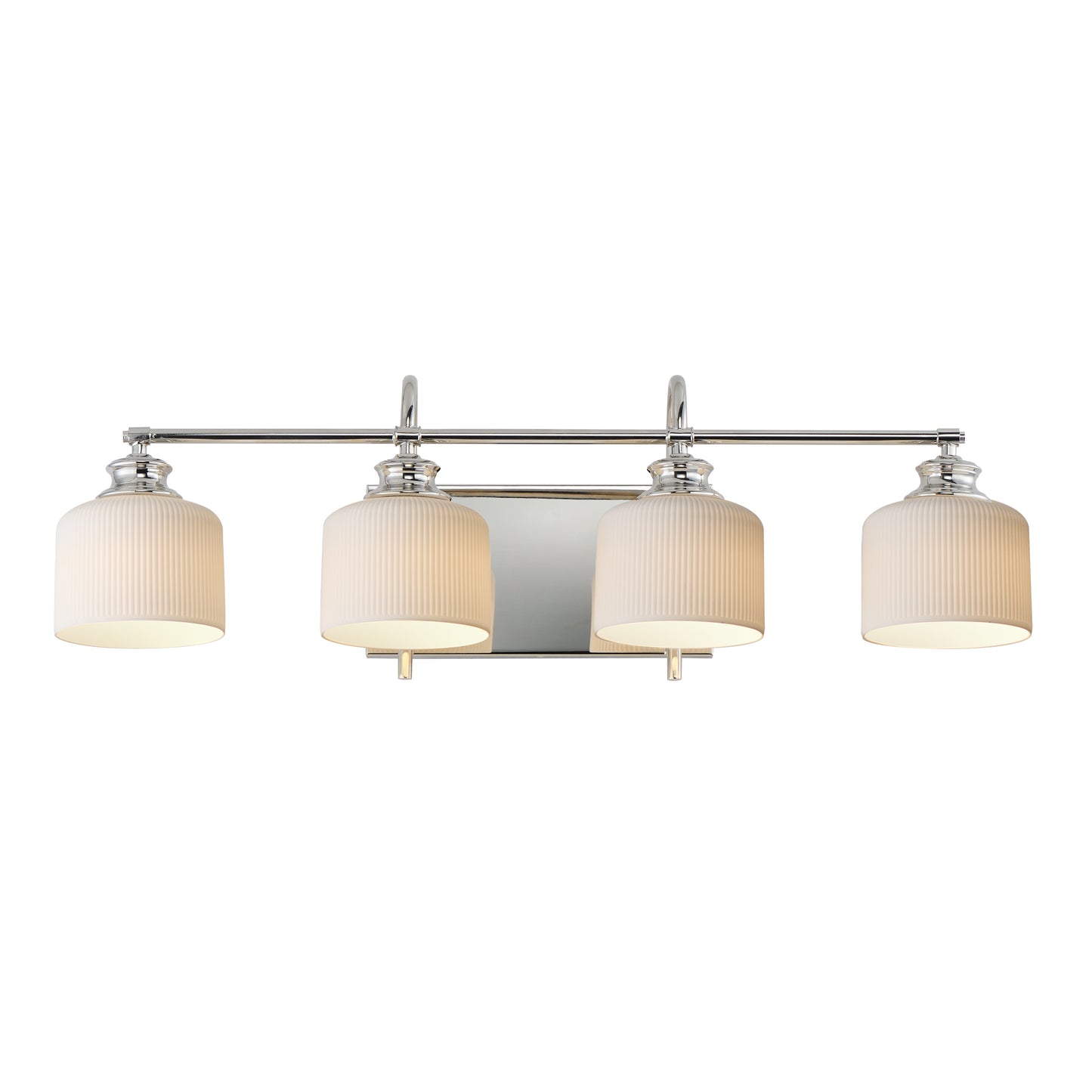 Bisque 4-Light Bath Vanity Polished Nickel by Maxim Lighting