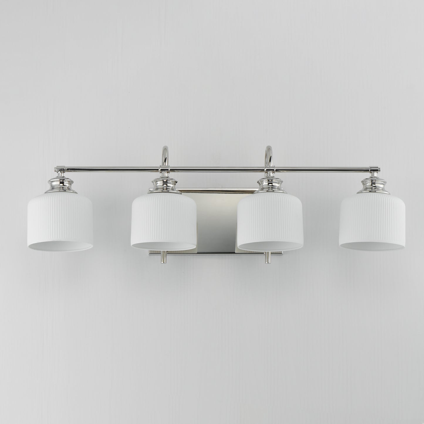Bisque 4-Light Bath Vanity Polished Nickel by Maxim Lighting