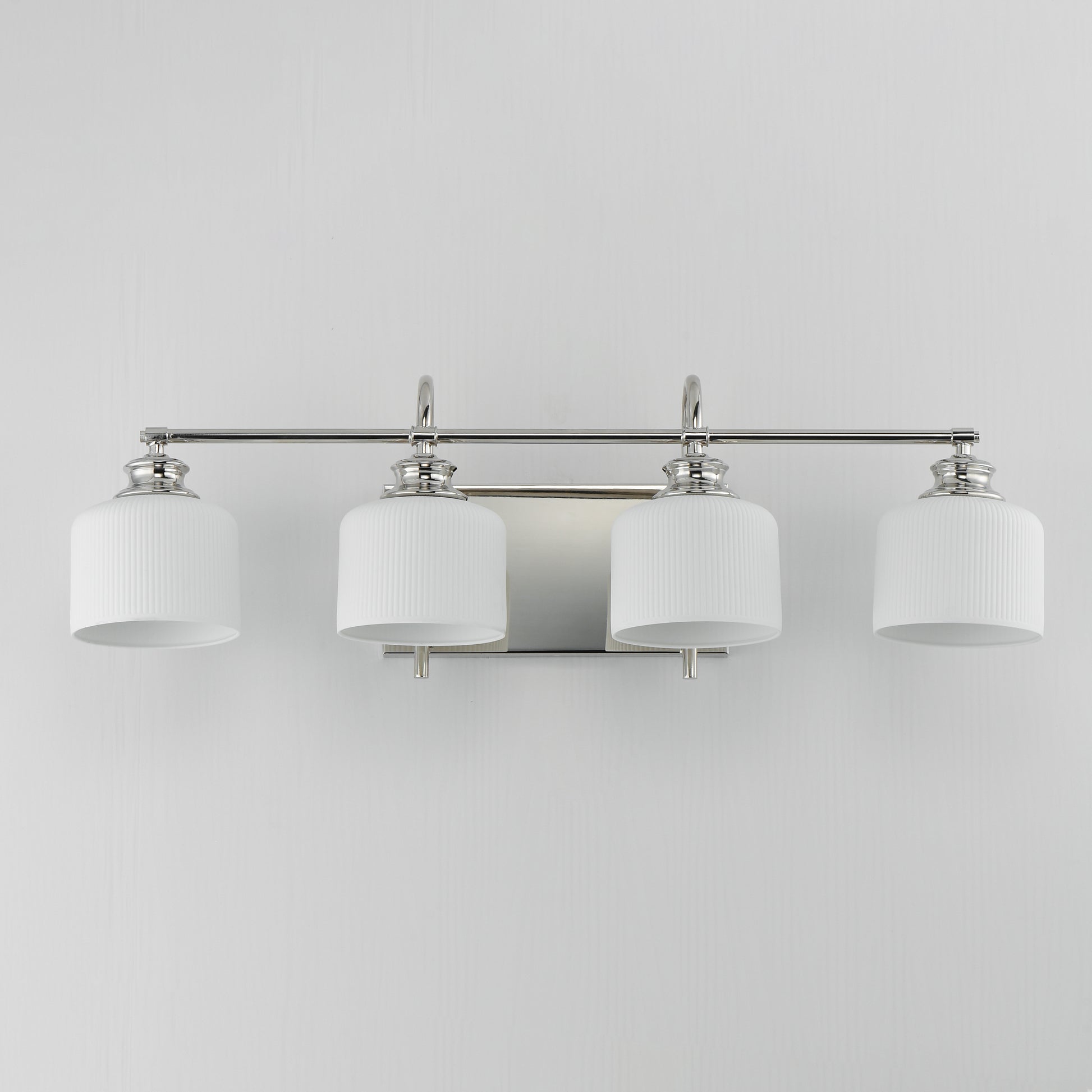 Bisque 4-Light Bath Vanity Polished Nickel by Maxim Lighting