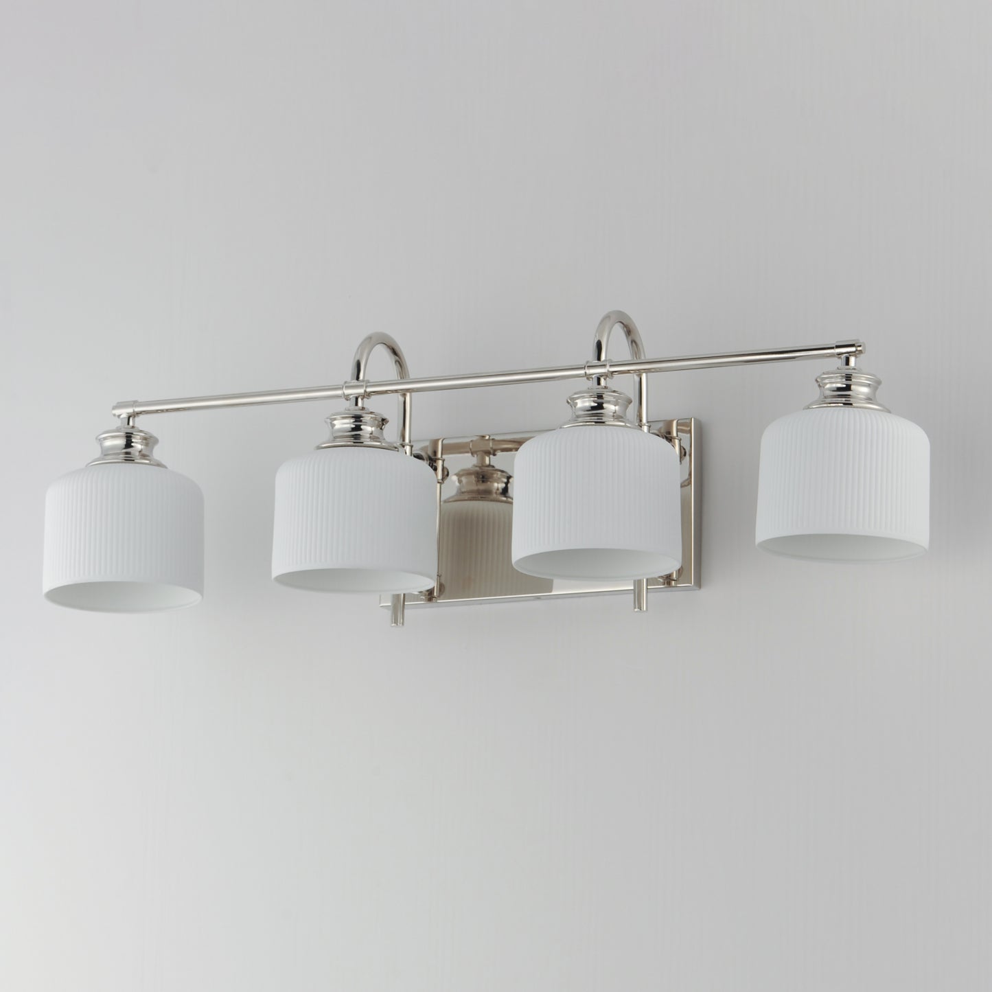 Bisque 4-Light Bath Vanity Polished Nickel by Maxim Lighting