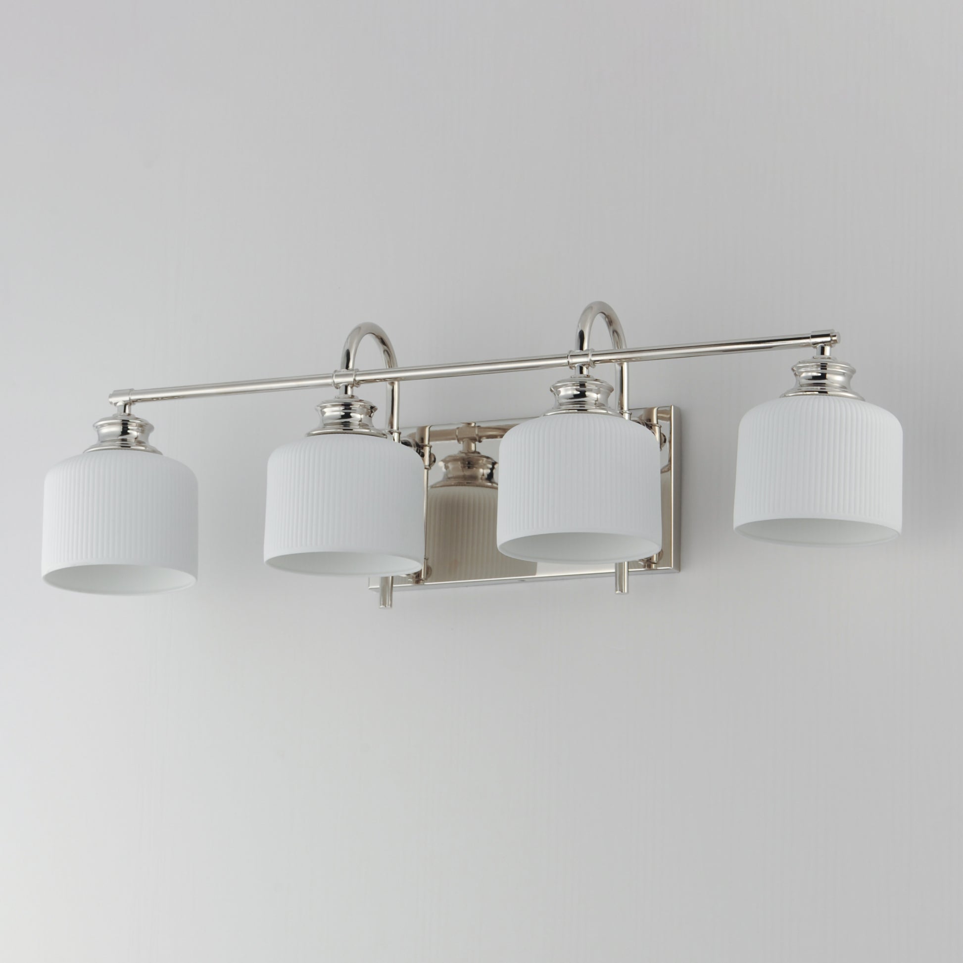 Bisque 4-Light Bath Vanity Polished Nickel by Maxim Lighting