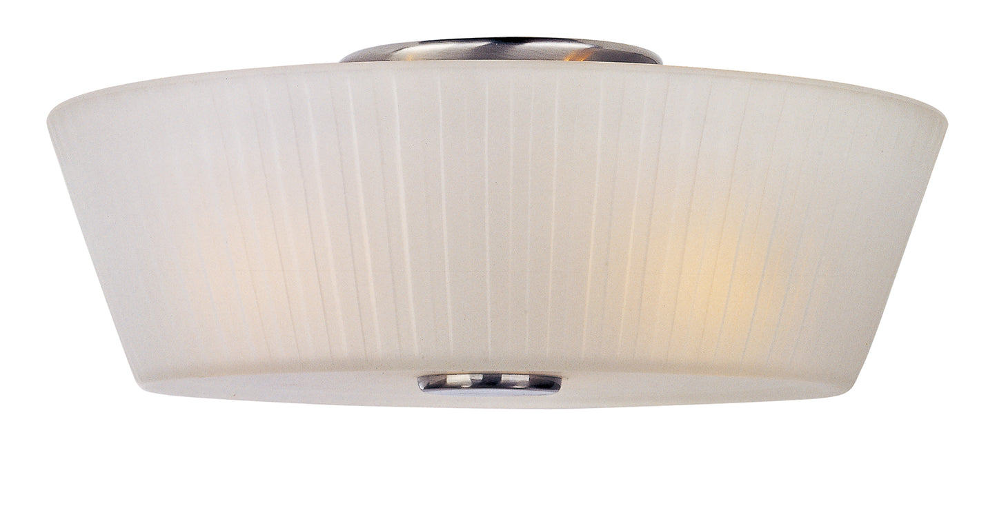 Finesse 3-Light Flush Mount Satin Nickel by Maxim Lighting