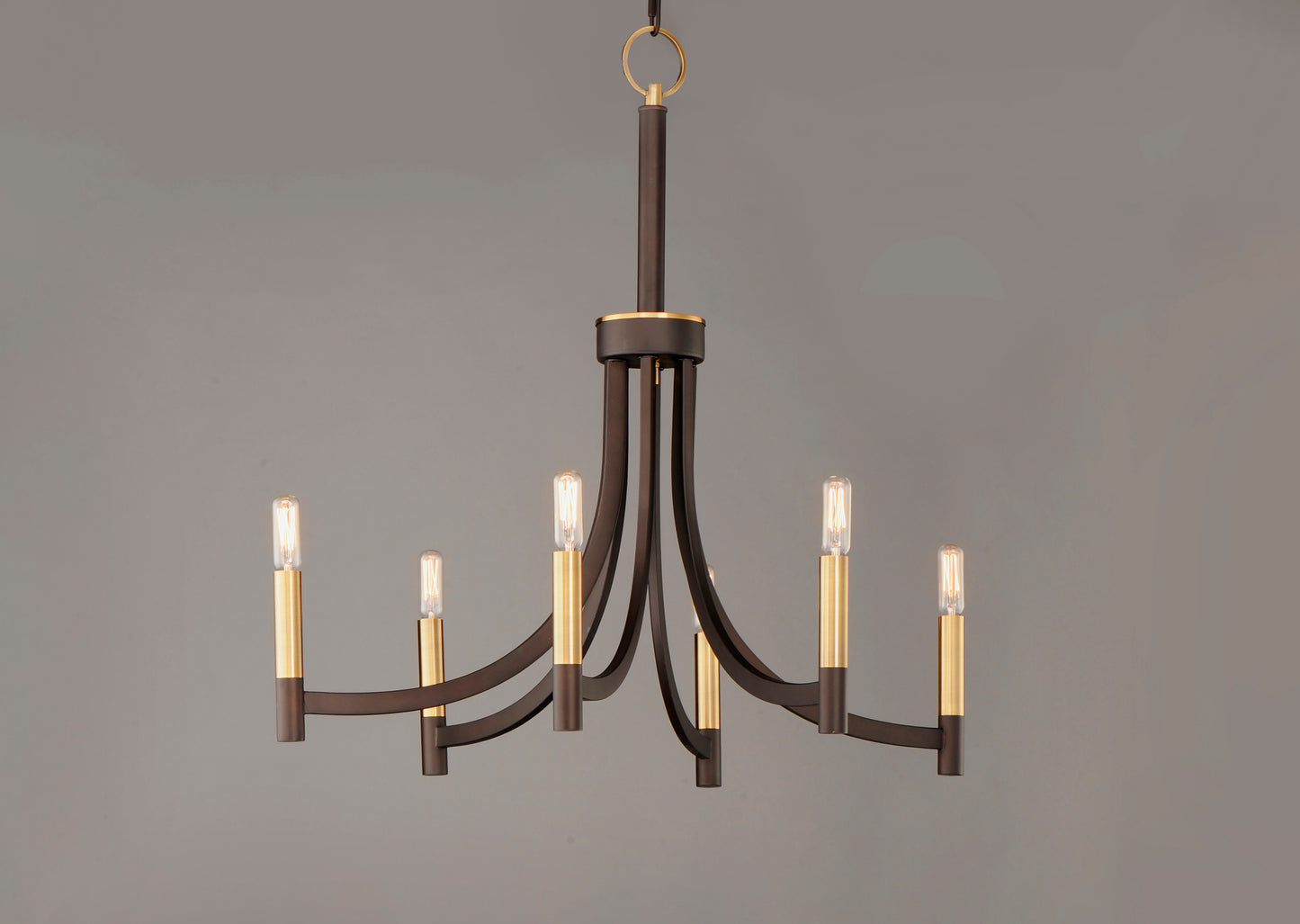Lyndon 6-Light Chandelier Bronze/Antique Brass by Maxim Lighting