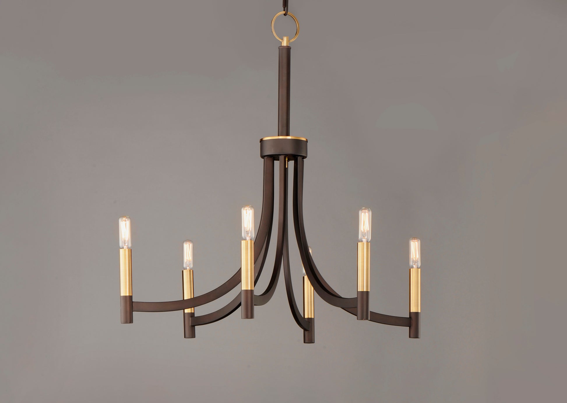 Lyndon 6-Light Chandelier Bronze/Antique Brass by Maxim Lighting