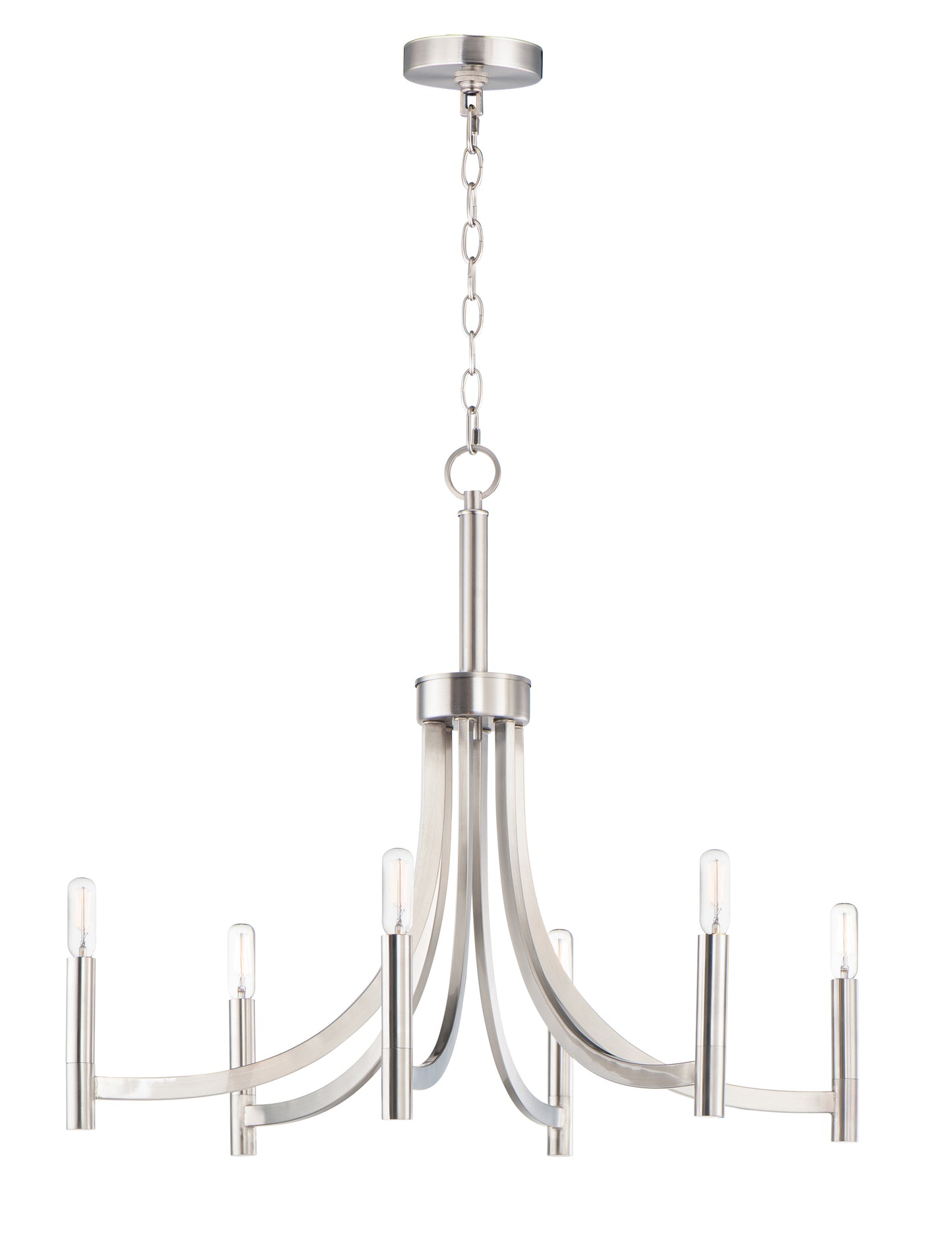 Lyndon 6-Light Chandelier Satin Nickel by Maxim Lighting