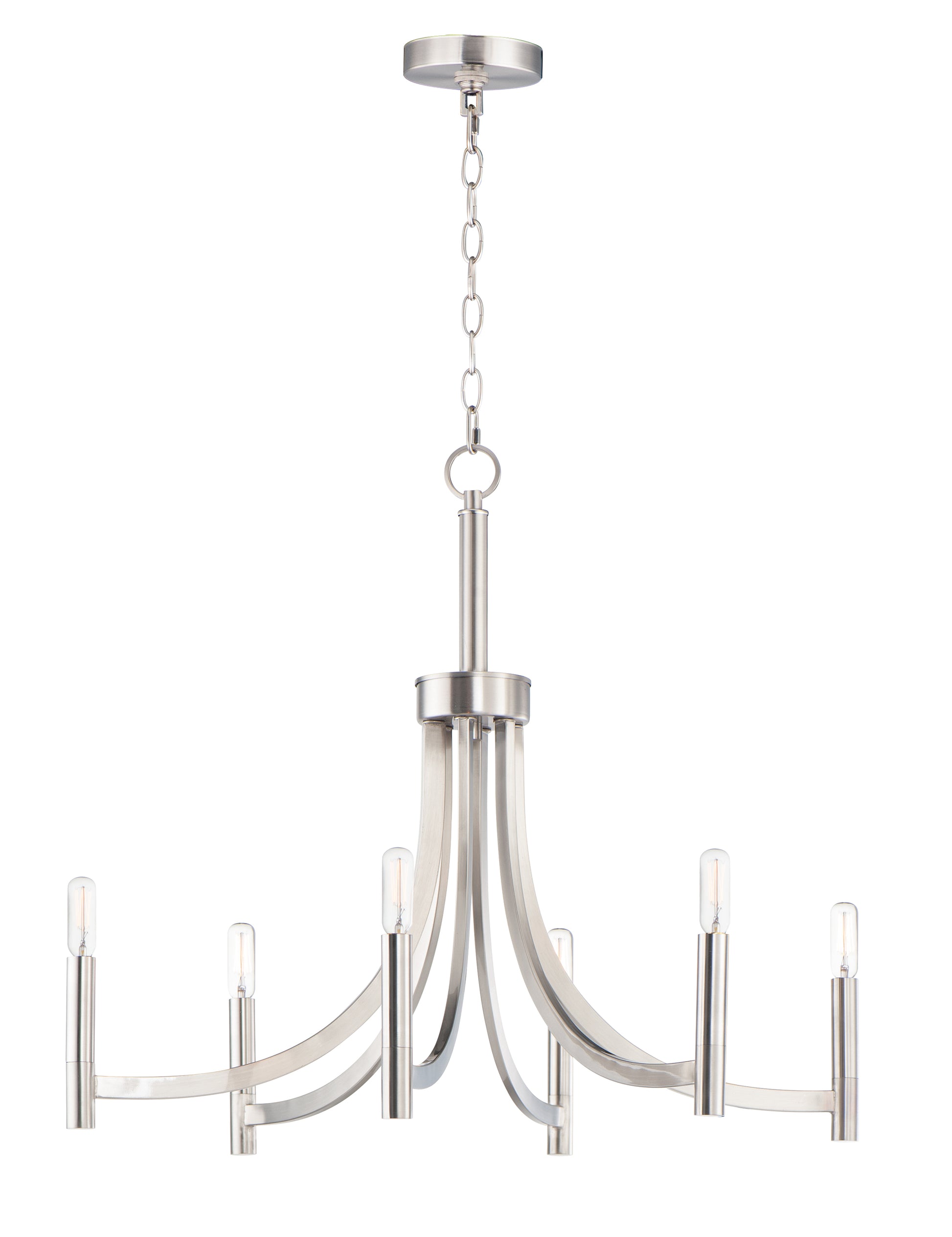 Lyndon 6-Light Chandelier Satin Nickel by Maxim Lighting