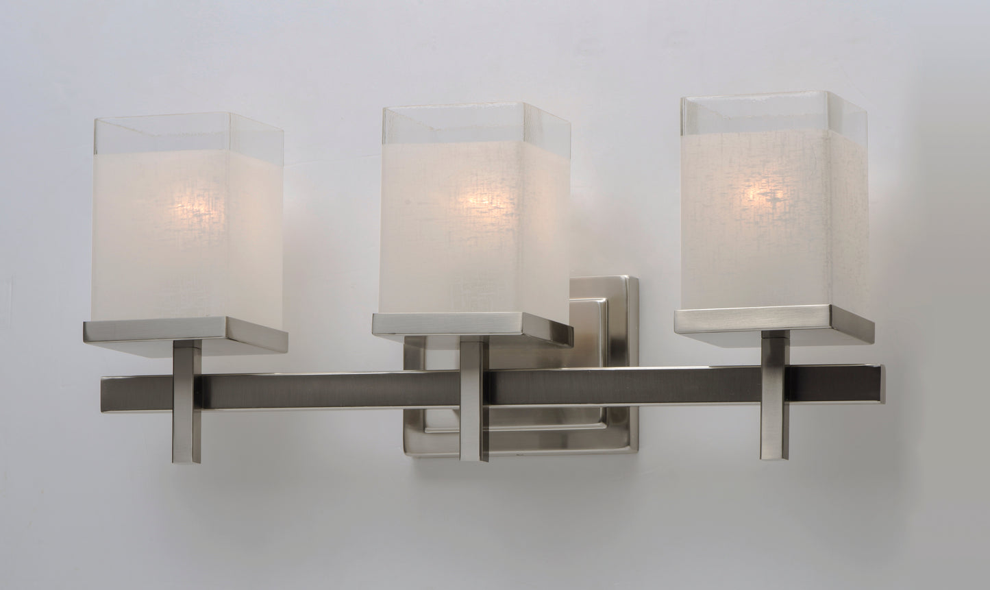 Tetra 3-Light Bath Vanity Satin Nickel by Maxim Lighting
