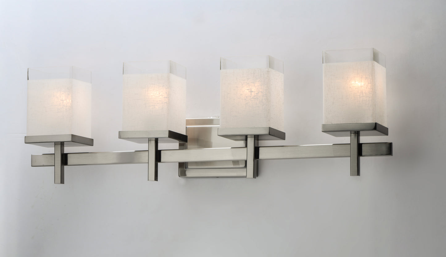 Tetra 4-Light Bath Vanity Satin Nickel by Maxim Lighting