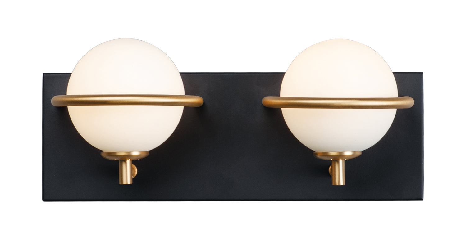 Revolve 2-Light LED Bath Vanity Black/Gold by Maxim Lighting