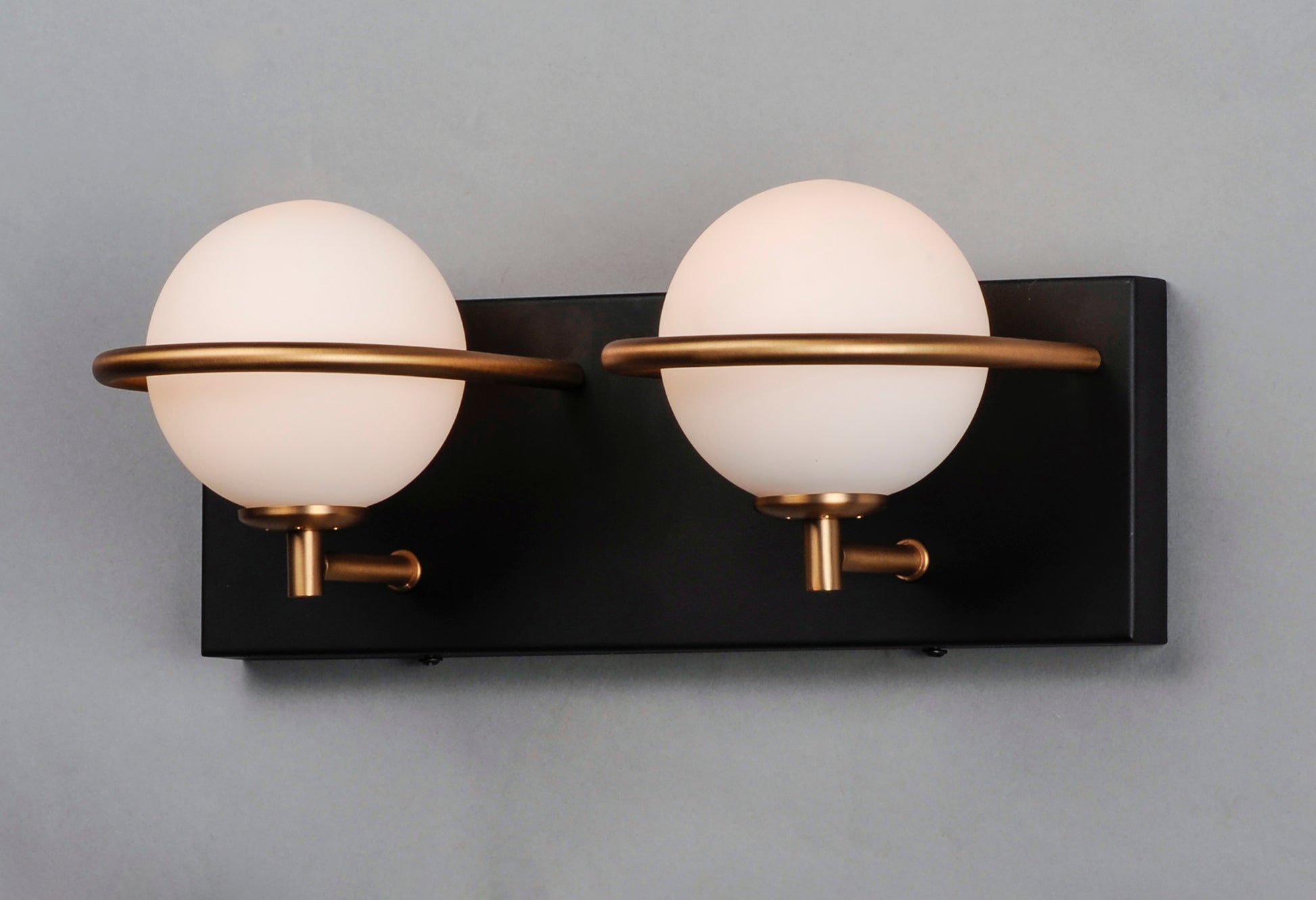 Revolve 2-Light LED Bath Vanity Black/Gold by Maxim Lighting