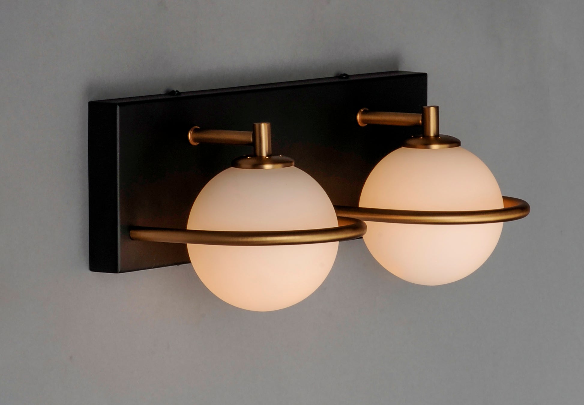 Revolve 2-Light LED Bath Vanity Black/Gold by Maxim Lighting
