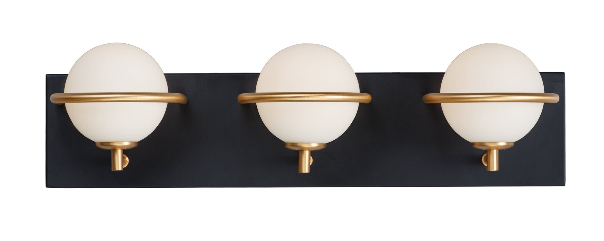 Revolve 3-Light LED Bath Vanity Black/Gold by Maxim Lighting
