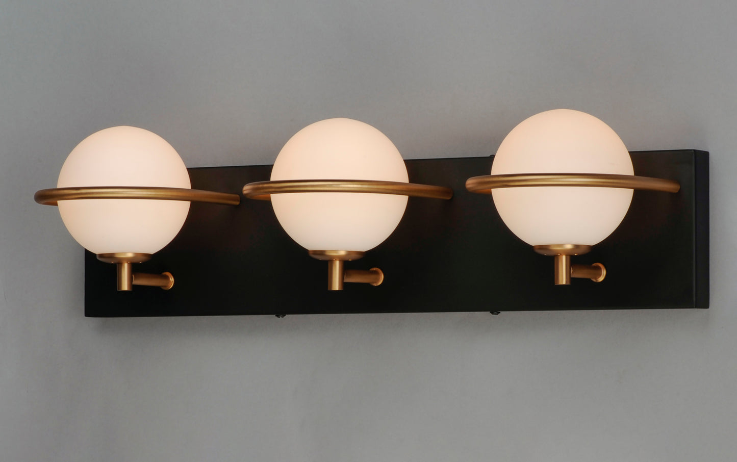 Revolve 3-Light LED Bath Vanity Black/Gold by Maxim Lighting