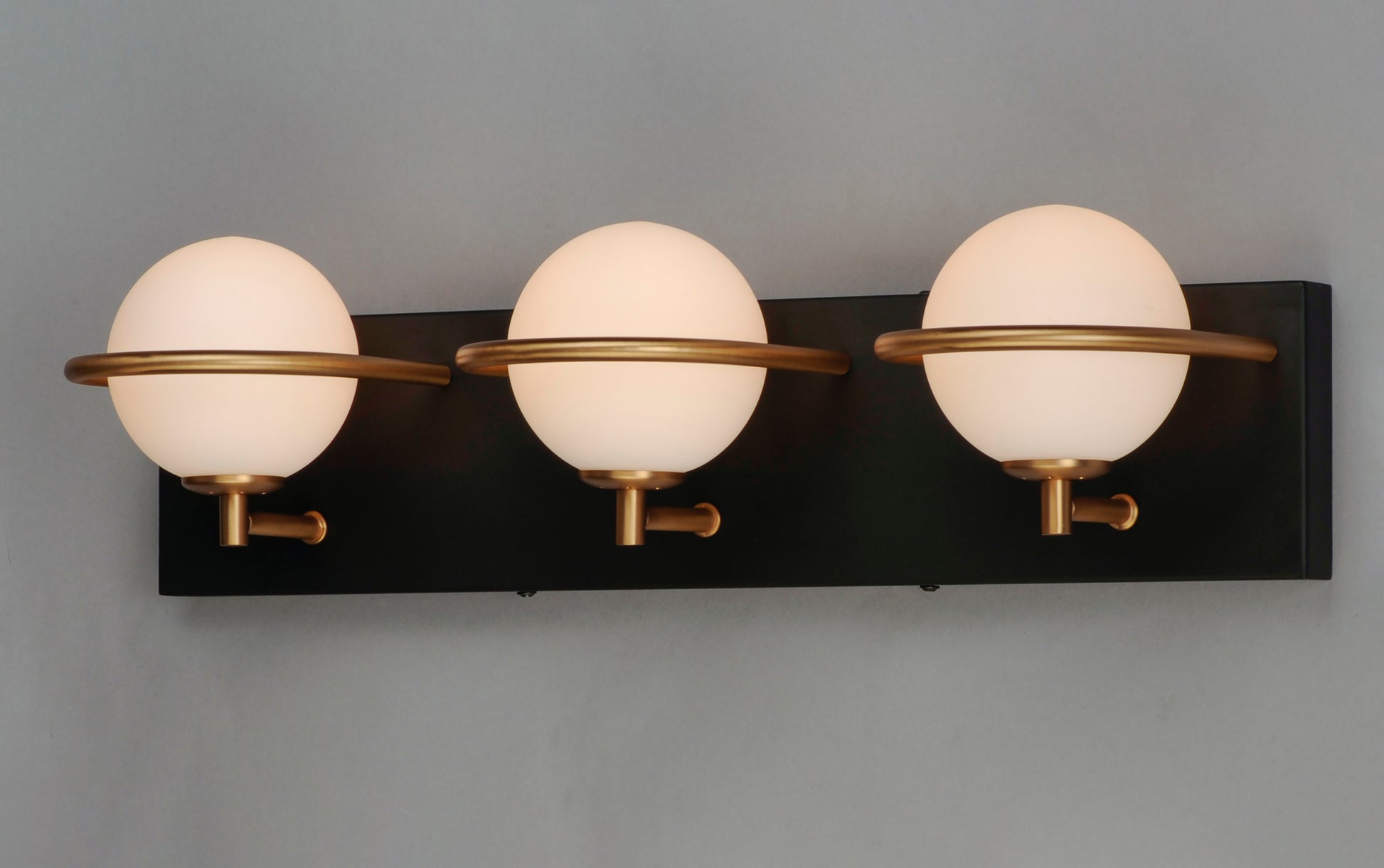 Revolve 3-Light LED Bath Vanity Black/Gold by Maxim Lighting