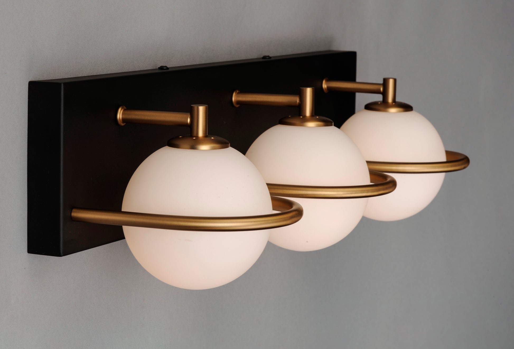 Revolve 3-Light LED Bath Vanity Black/Gold by Maxim Lighting