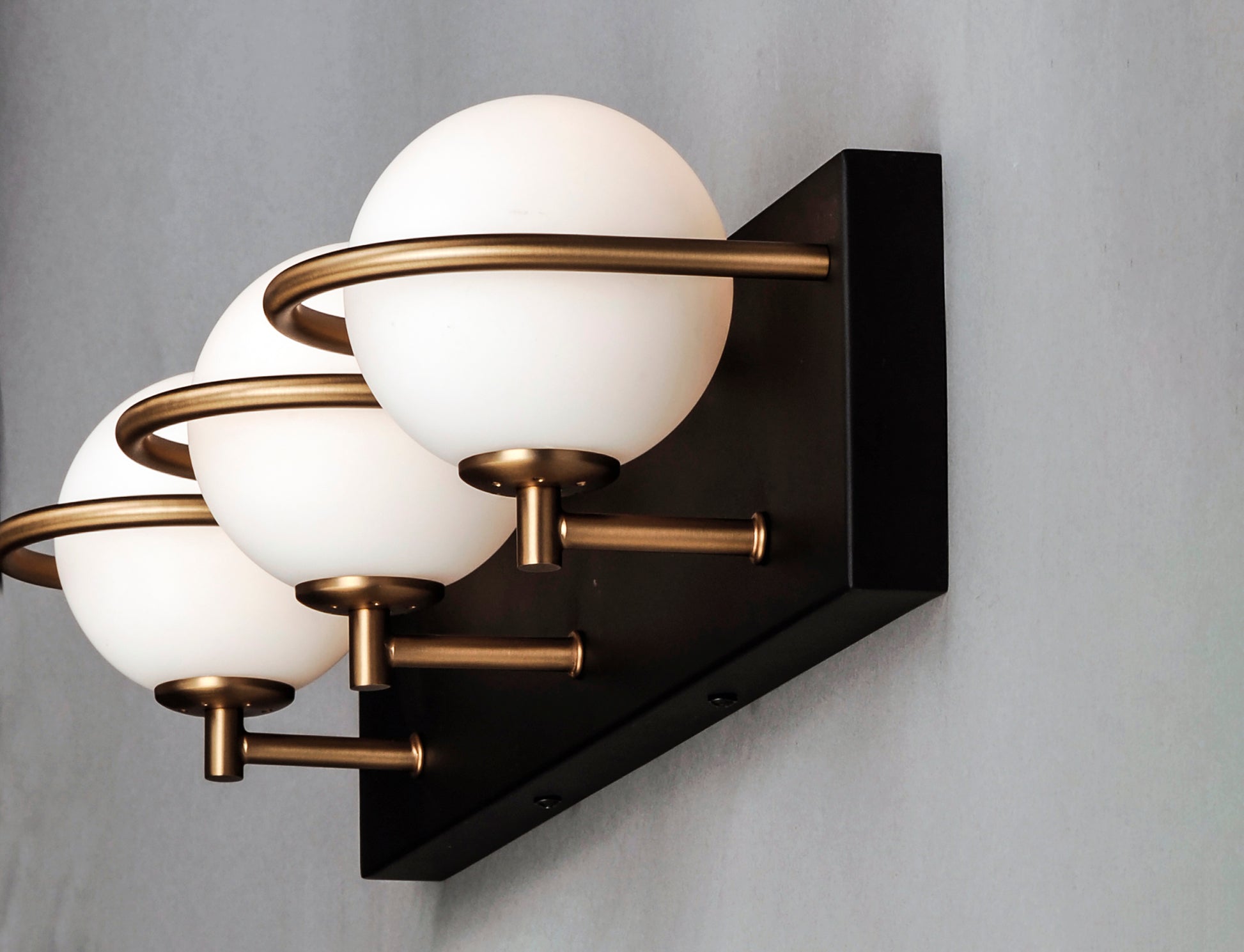 Revolve 3-Light LED Bath Vanity Black/Gold by Maxim Lighting