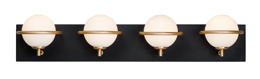 Revolve 4-Light LED Bath Vanity Black/Gold by Maxim Lighting