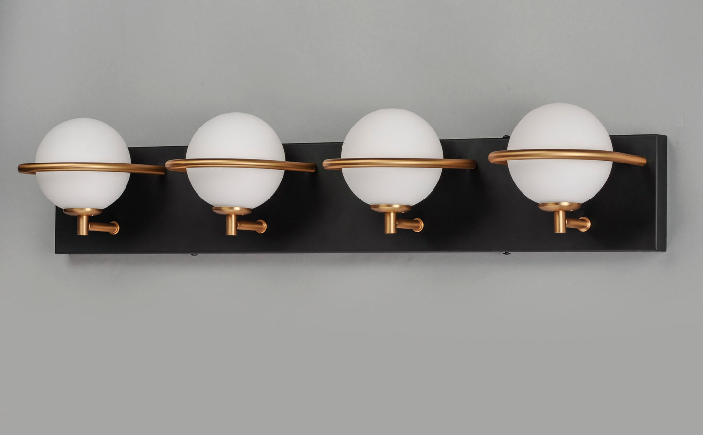 Revolve 4-Light LED Bath Vanity Black/Gold by Maxim Lighting