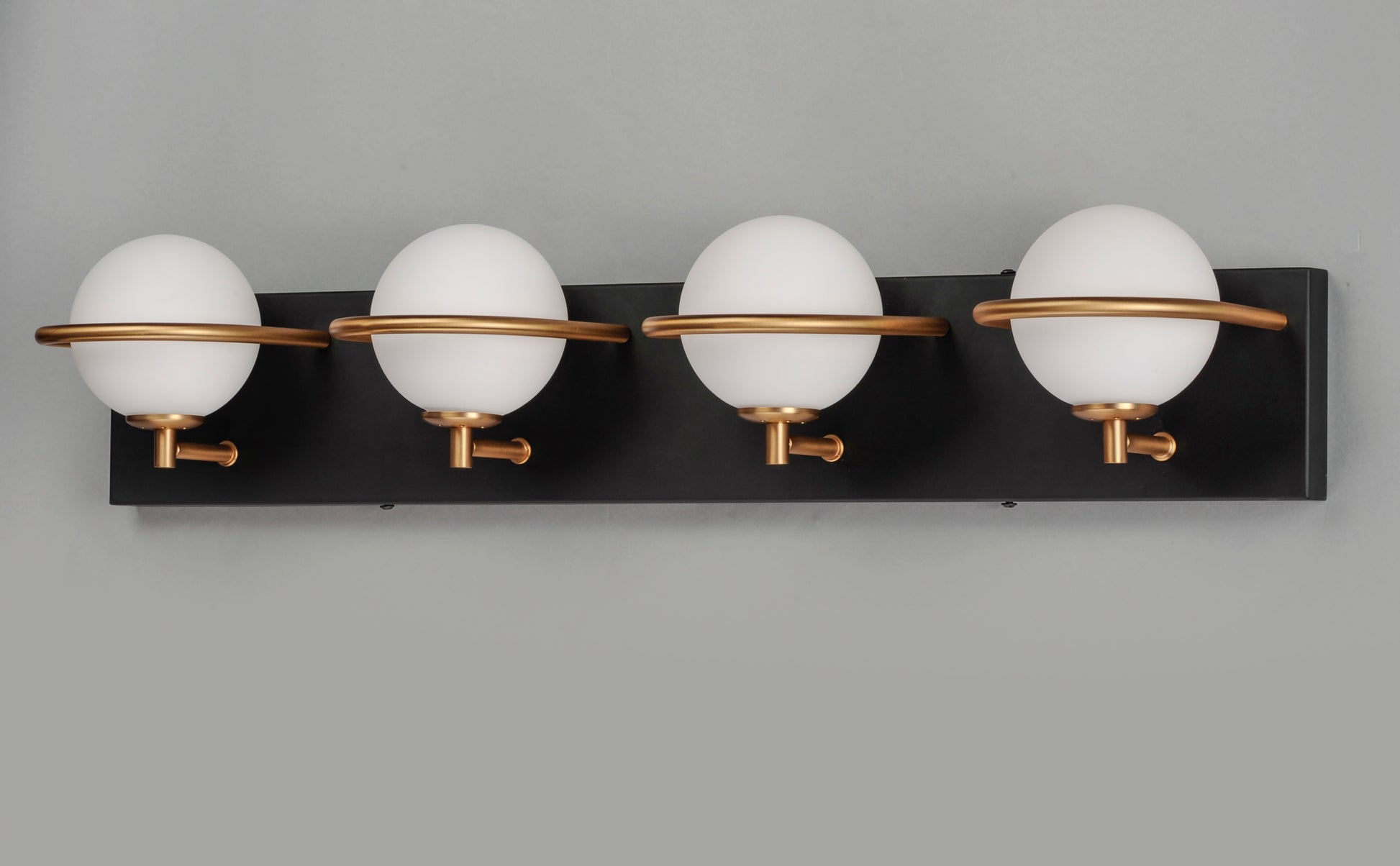 Revolve 4-Light LED Bath Vanity Black/Gold by Maxim Lighting