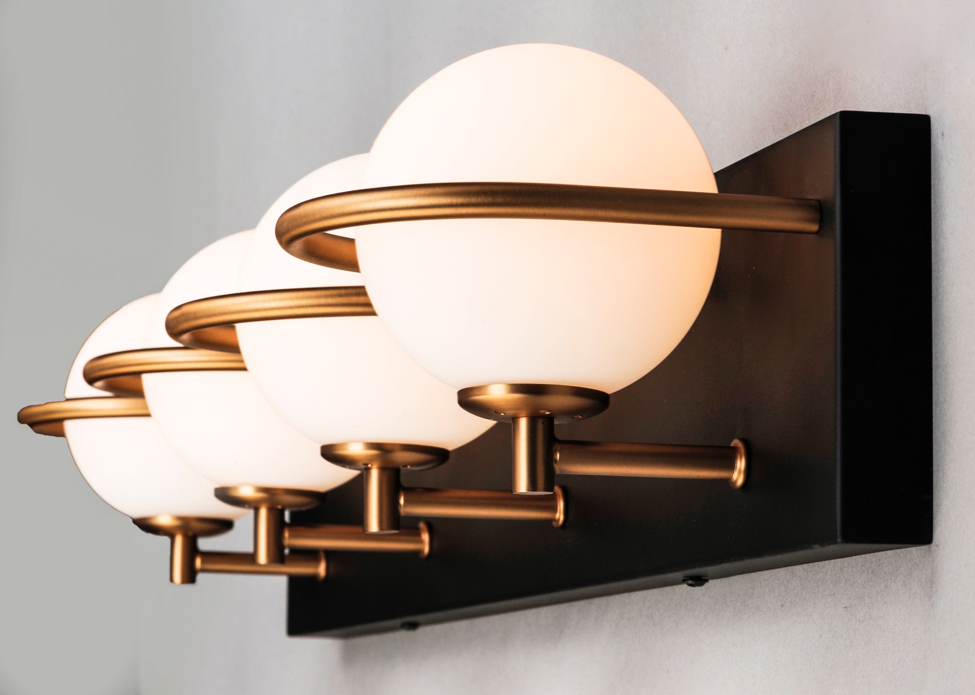 Revolve 4-Light LED Bath Vanity Black/Gold by Maxim Lighting