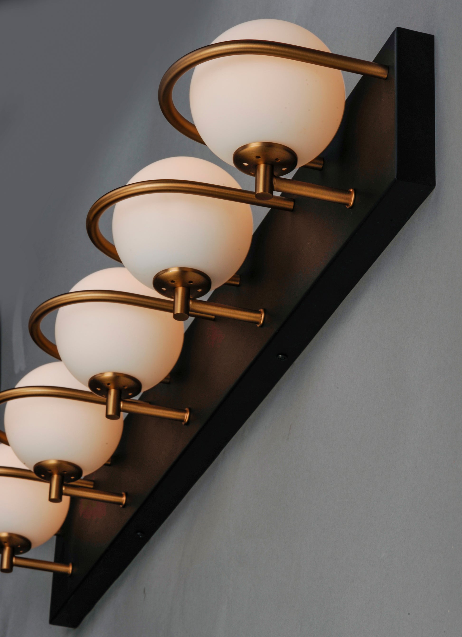 Revolve 5-Light LED Bath Vanity Black/Gold by Maxim Lighting