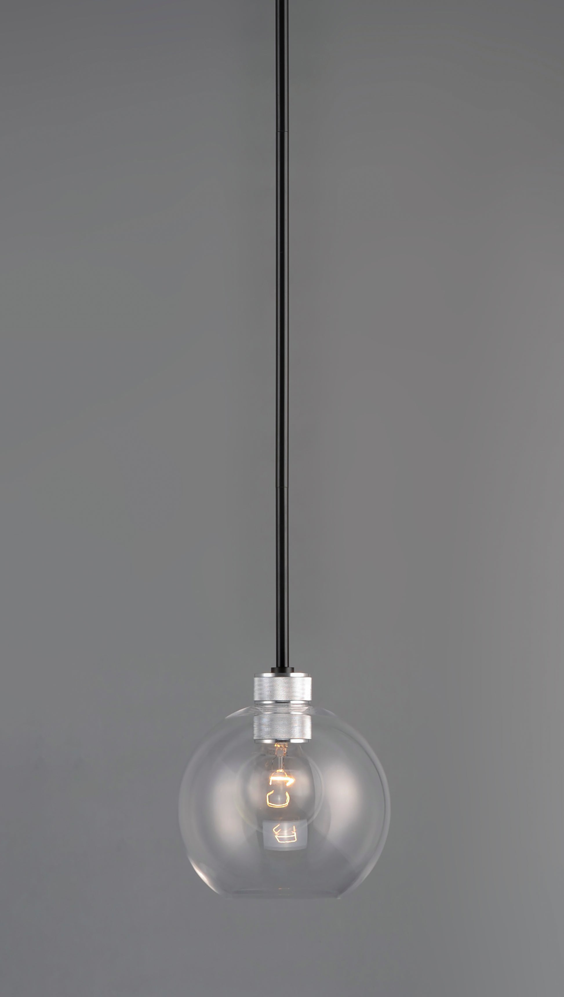 Vessel Mini Pendant Black/Brushed Aluminum by Maxim Lighting