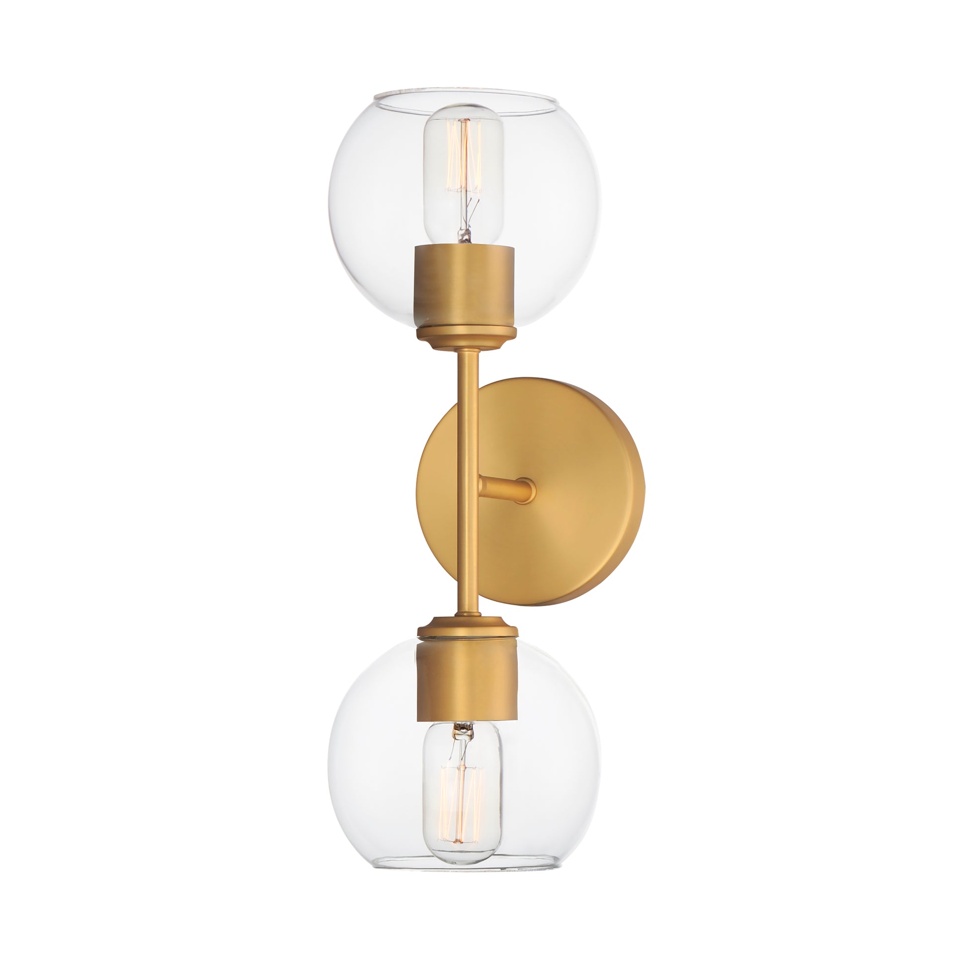 Knox 2-Light Wall Sconce Natural Aged Brass by Maxim Lighting