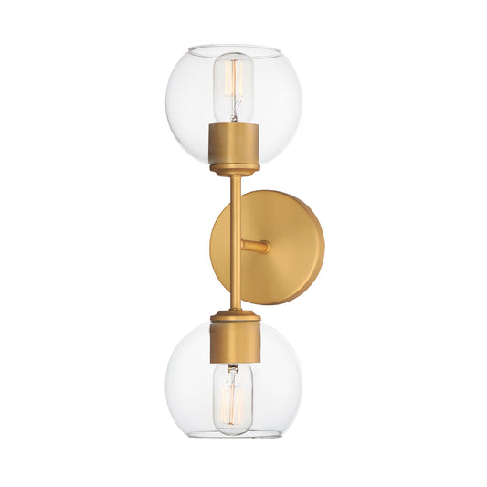 Knox 2-Light Wall Sconce Natural Aged Brass by Maxim Lighting